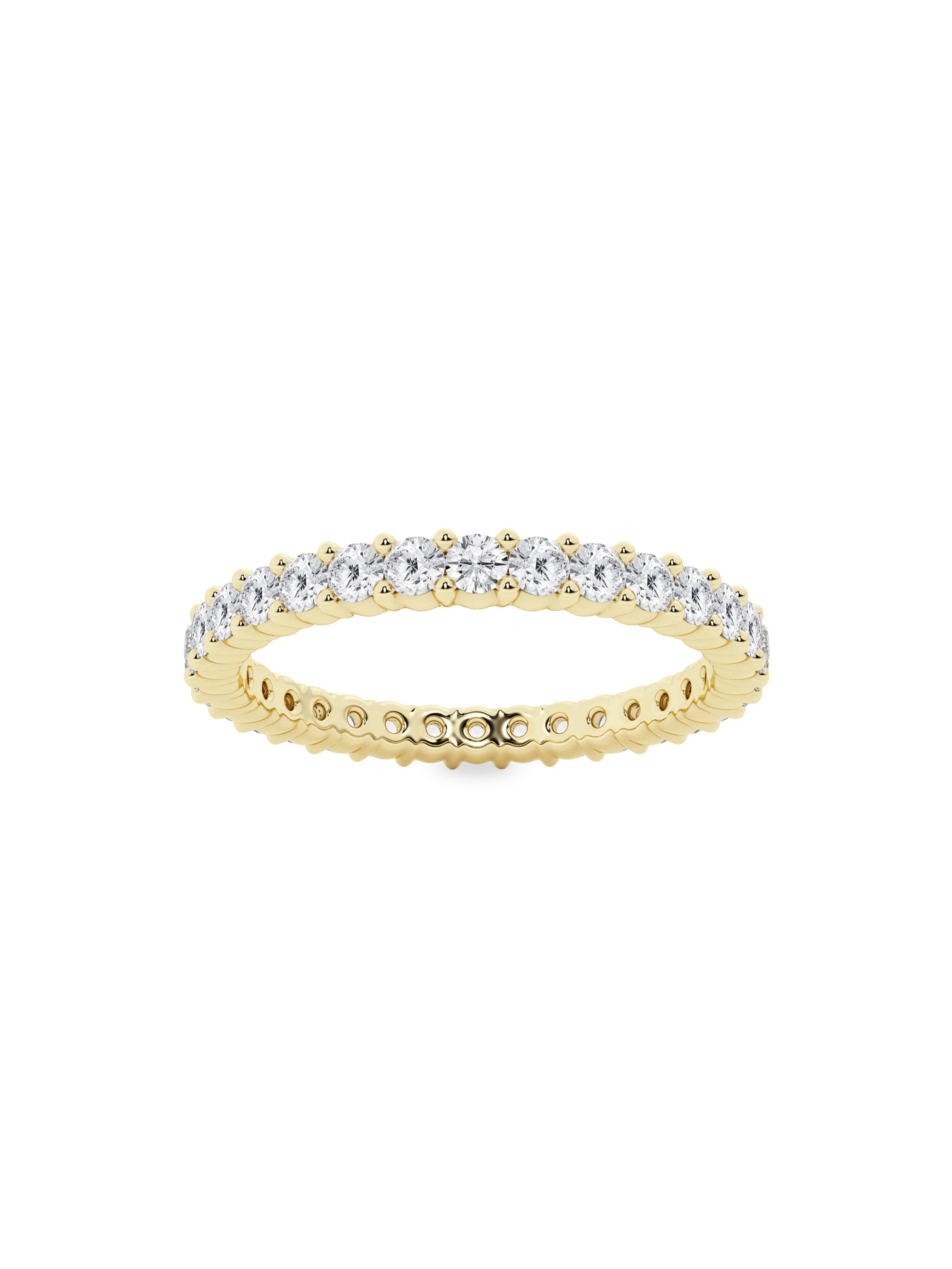 Saks Fifth Avenue Collection Women's 14K Yellow Gold & Shared-Prong Natural Diamond Eternity Band/1.00-5.00 TCW - 1 Tcw