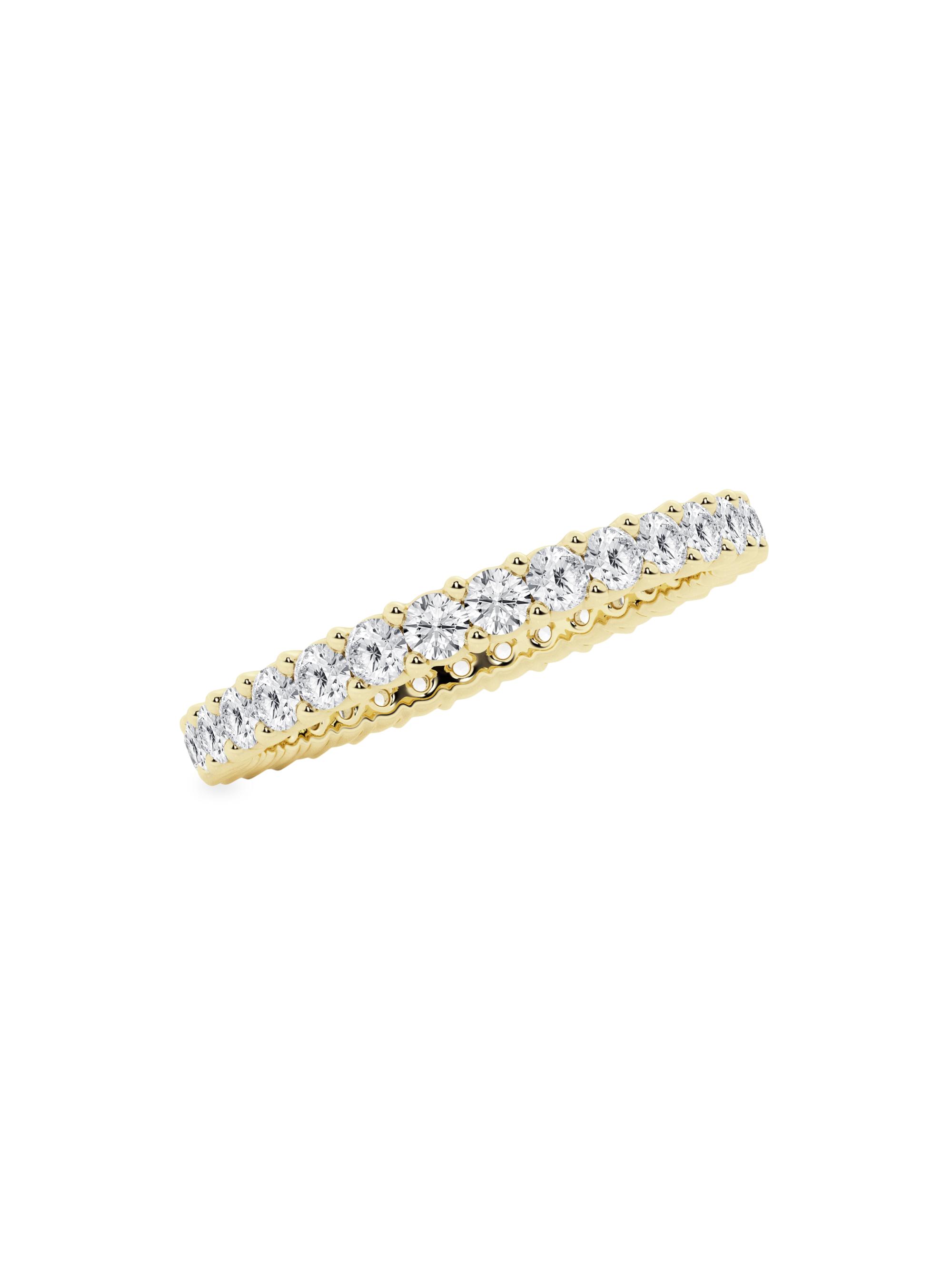 14K Yellow Gold & Shared-Prong Natural Diamond Eternity Band/1.00-5.00 TCW