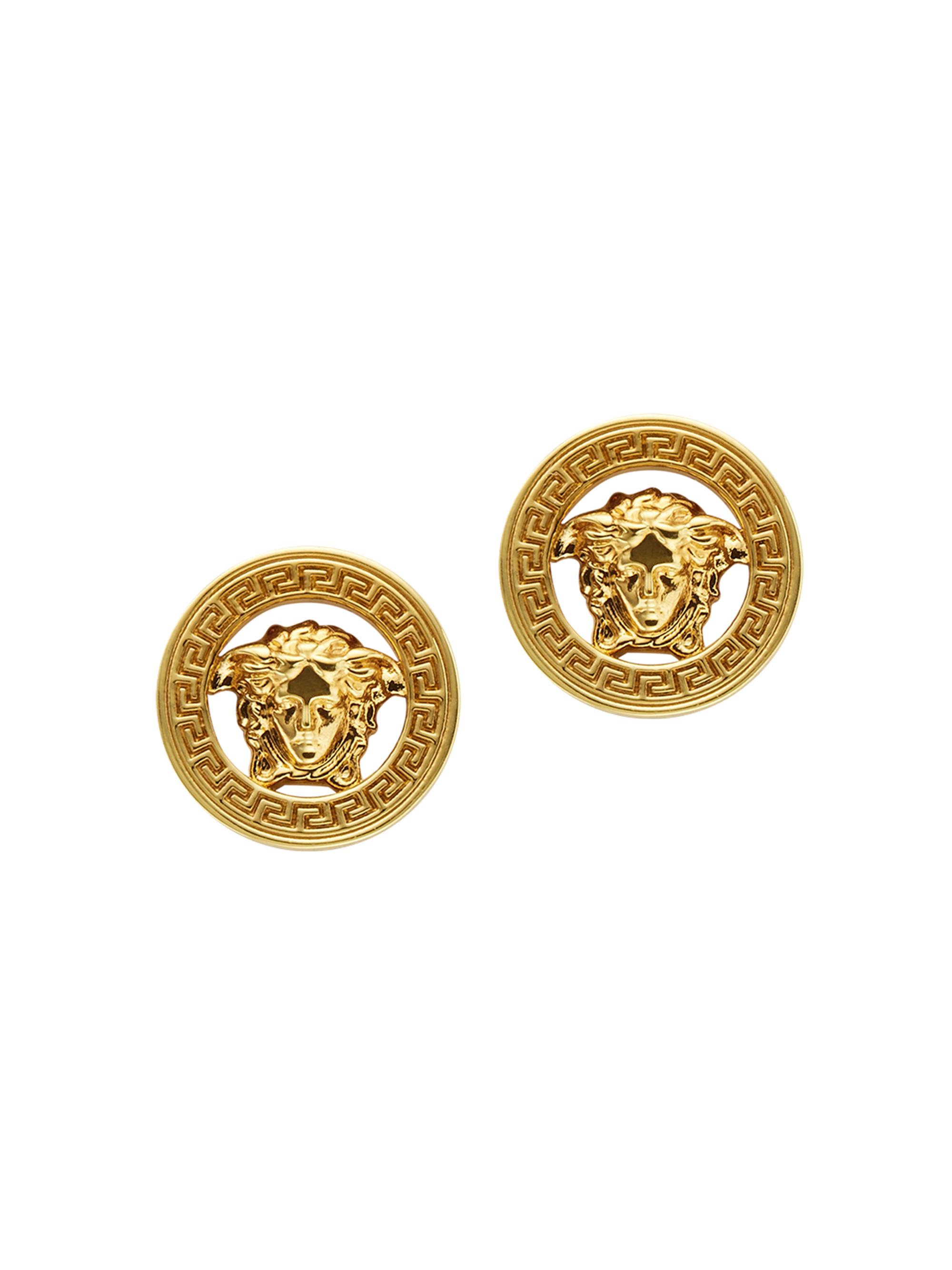 Versace Women's Medusa Goldtone Stud Earrings -  Gold