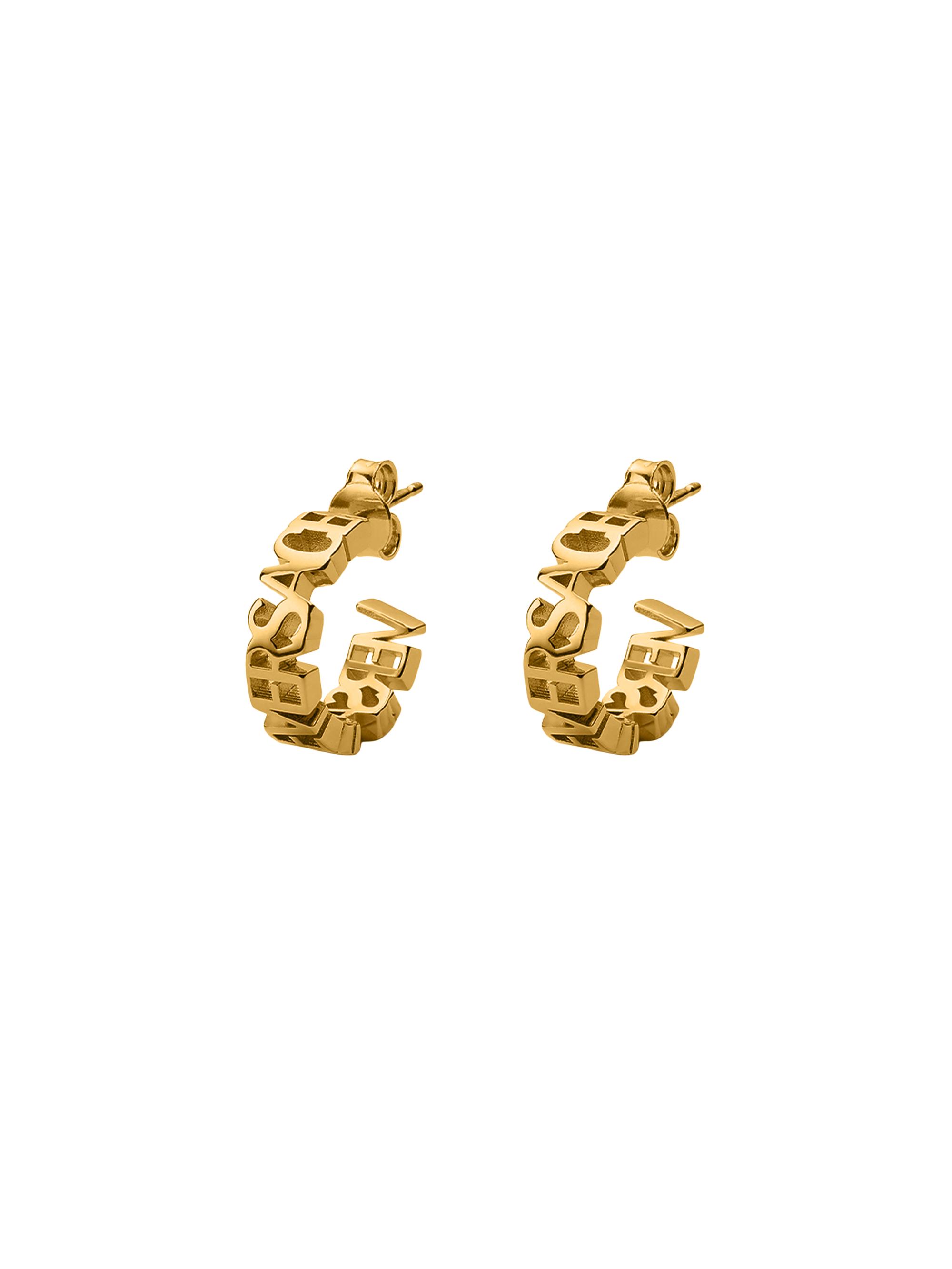 Versace Women's Goldtone "" Hoop Earrings -  Gold