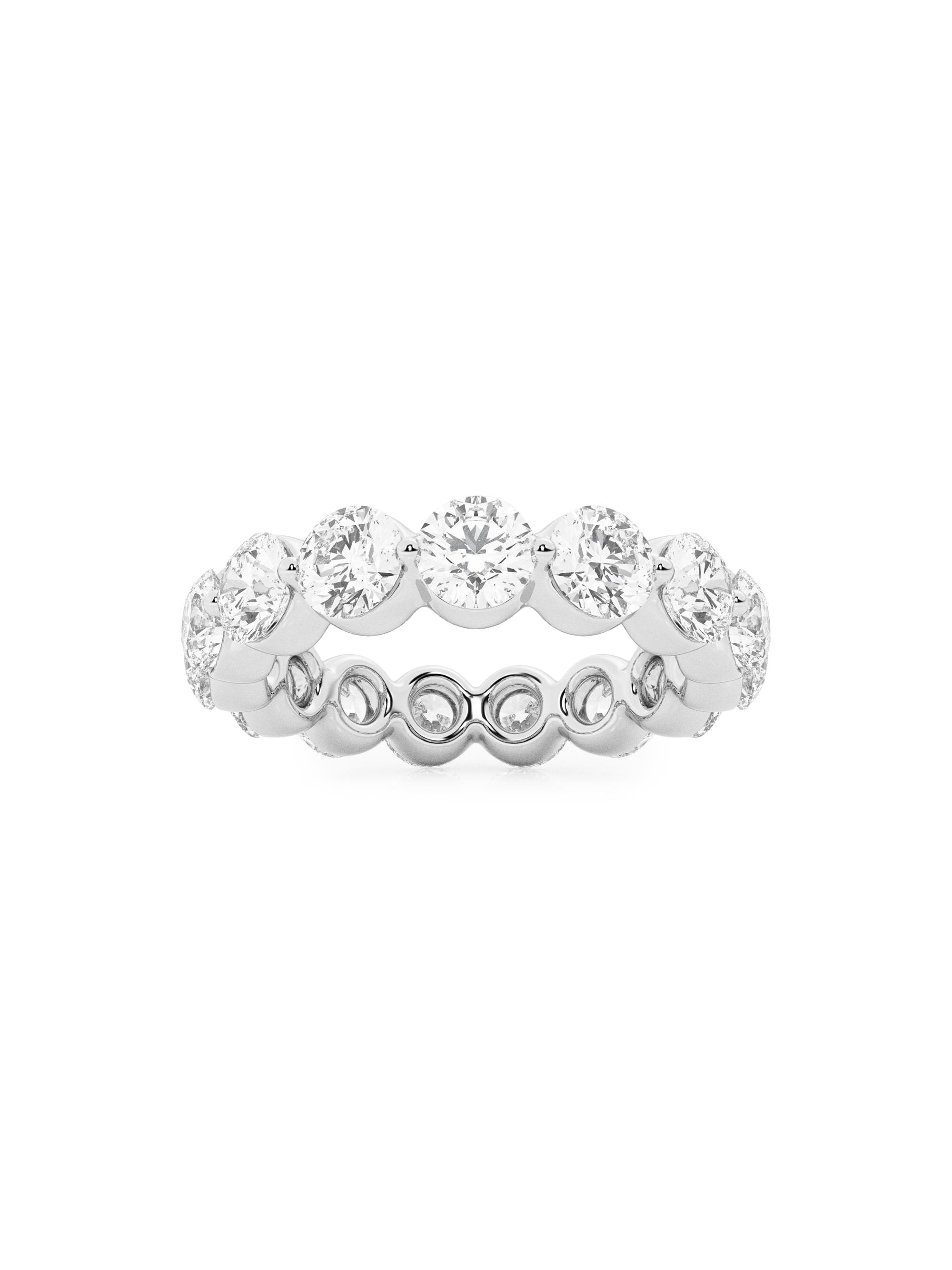 Saks Fifth Avenue Collection Women's Platinum & Floating Natural Diamond Eternity Band/2.00-4.00 TCW - 4 Tcw