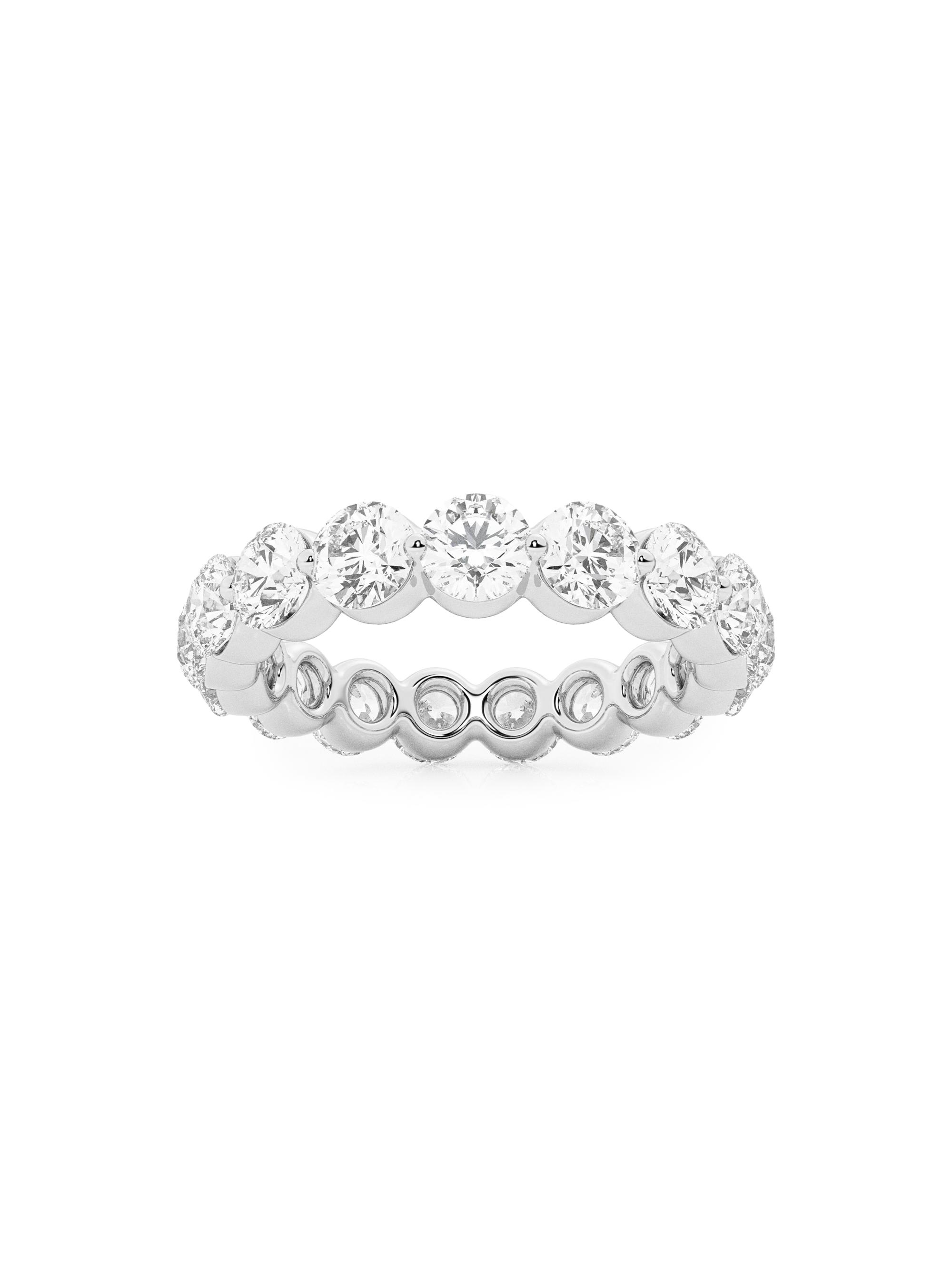 Saks Fifth Avenue Collection Women's 14K White Gold & Floating Natural Diamond Eternity Band/2.00-4.00 TCW - 4 Tcw
