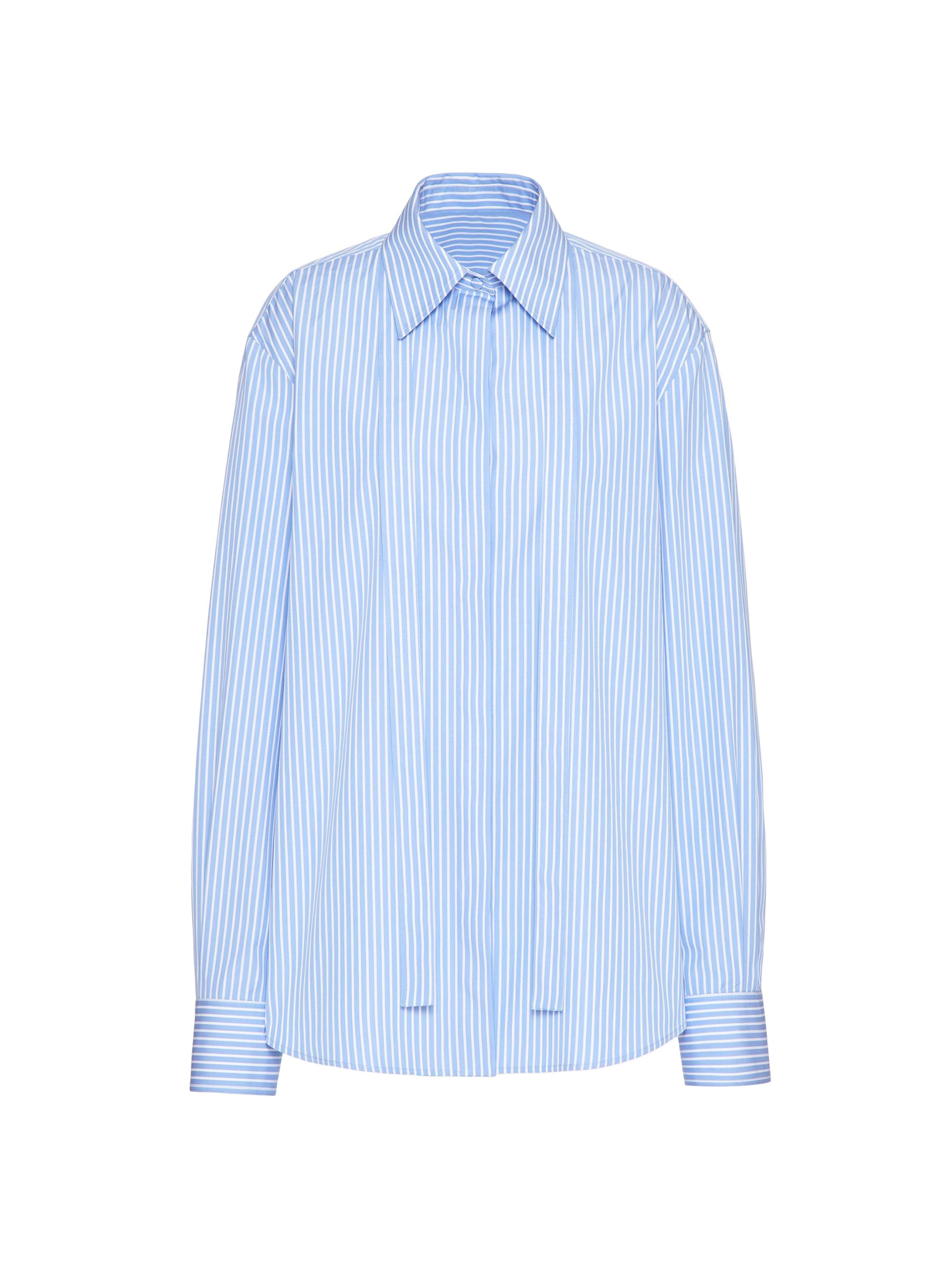 Valentino Garavani Women's Classic Stripe Poplin Shirt - Azure