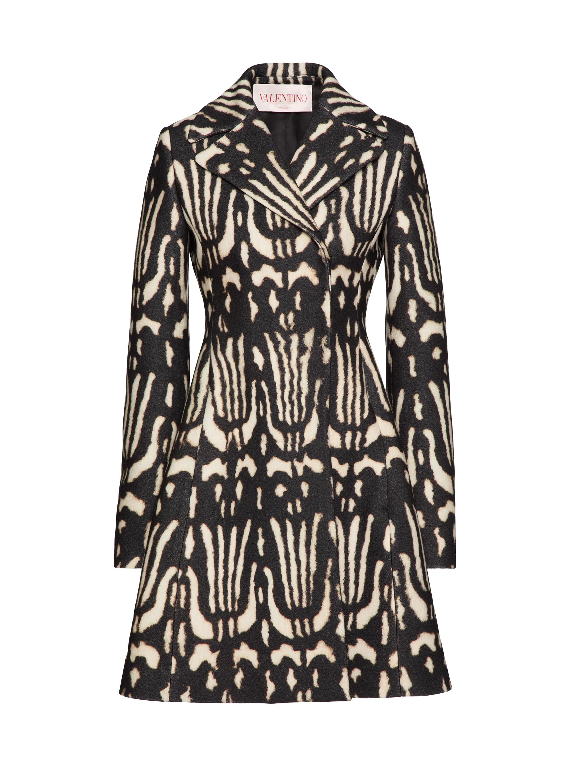 Valentino Garavani Women's Wildprint 98 Coat - Black - Women's Clothing