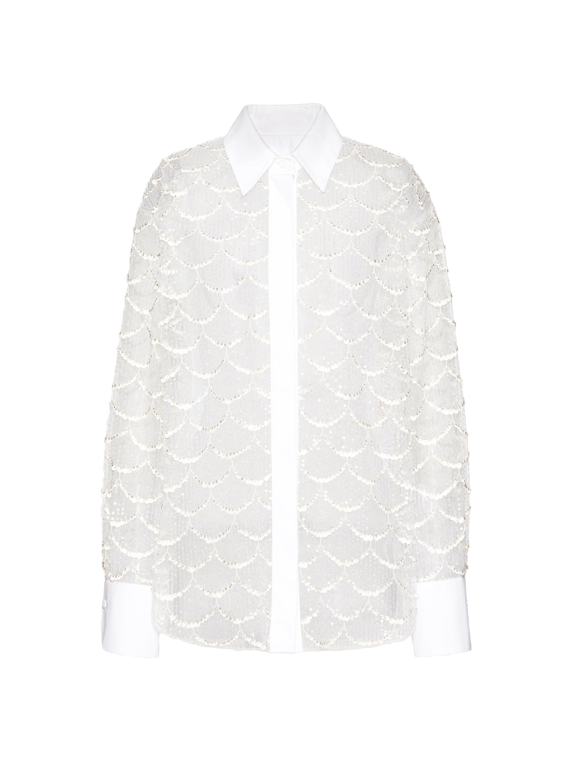 Valentino Garavani Women's Embroidered Tulle Illusione Shirt -