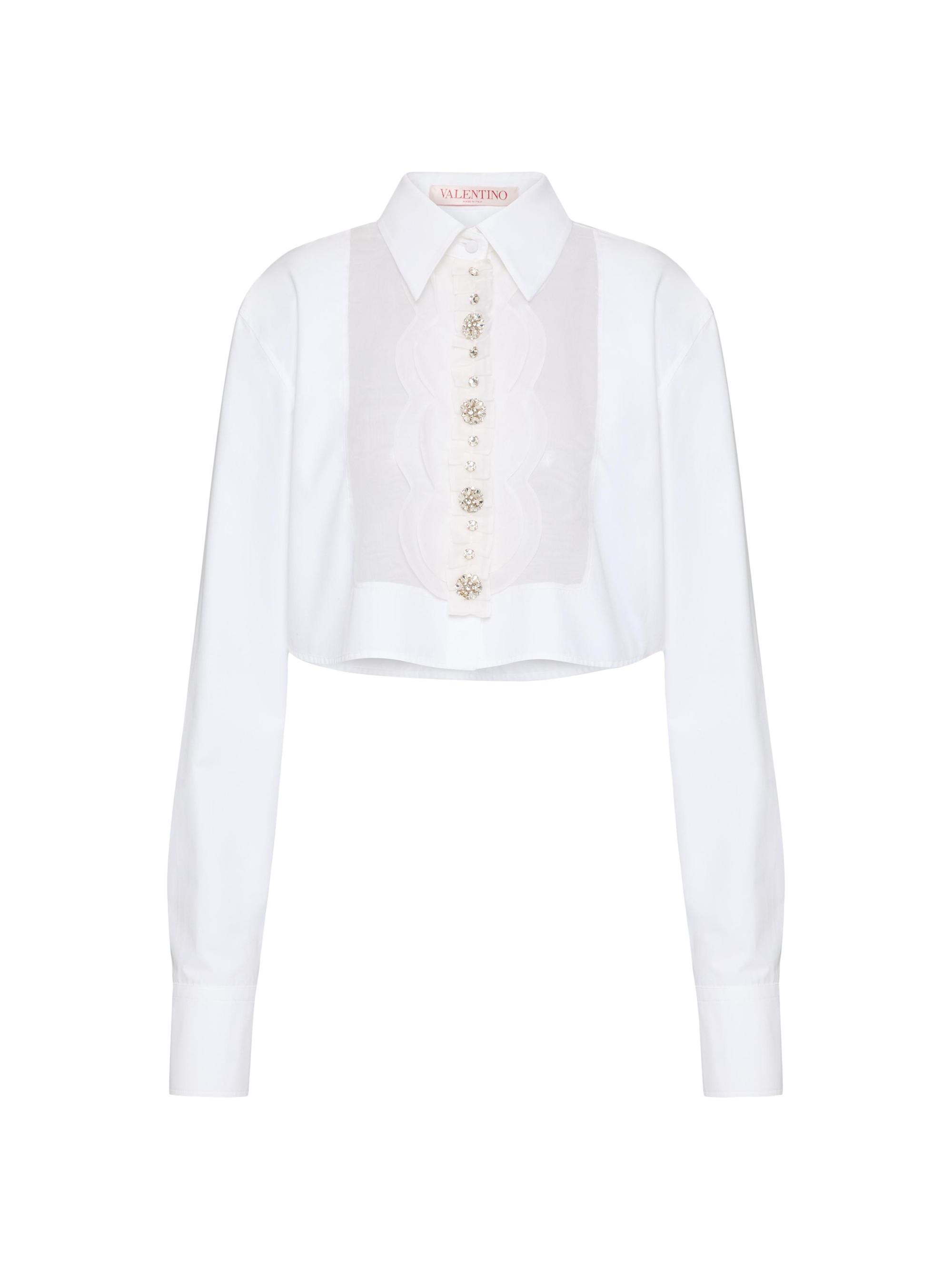 Valentino Garavani Embroidered Compact Poplin Shirt | Saks Fifth