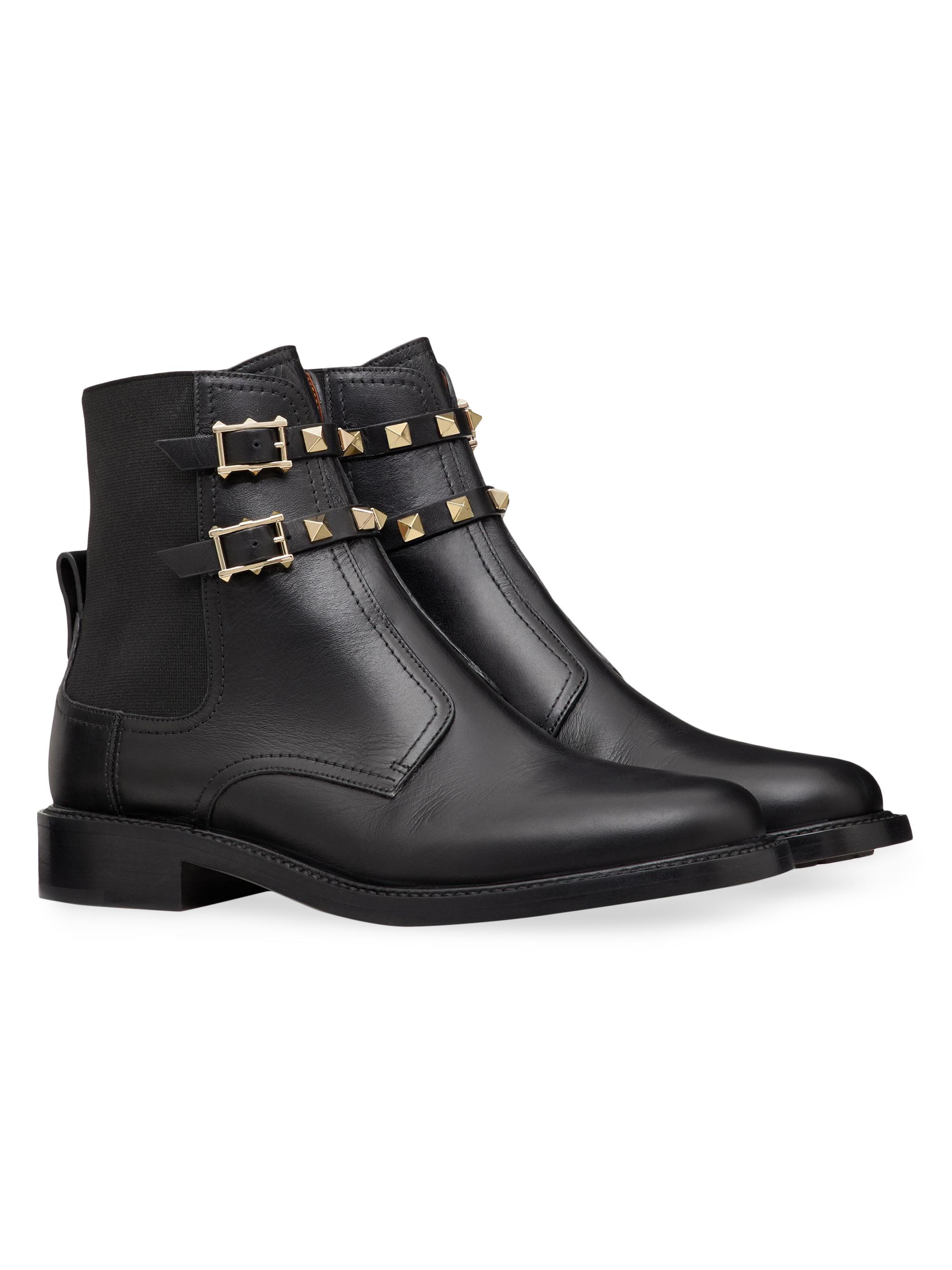 Valentino Garavani Rockstud 20MM Calfskin Ankle Boots | Saks Fifth