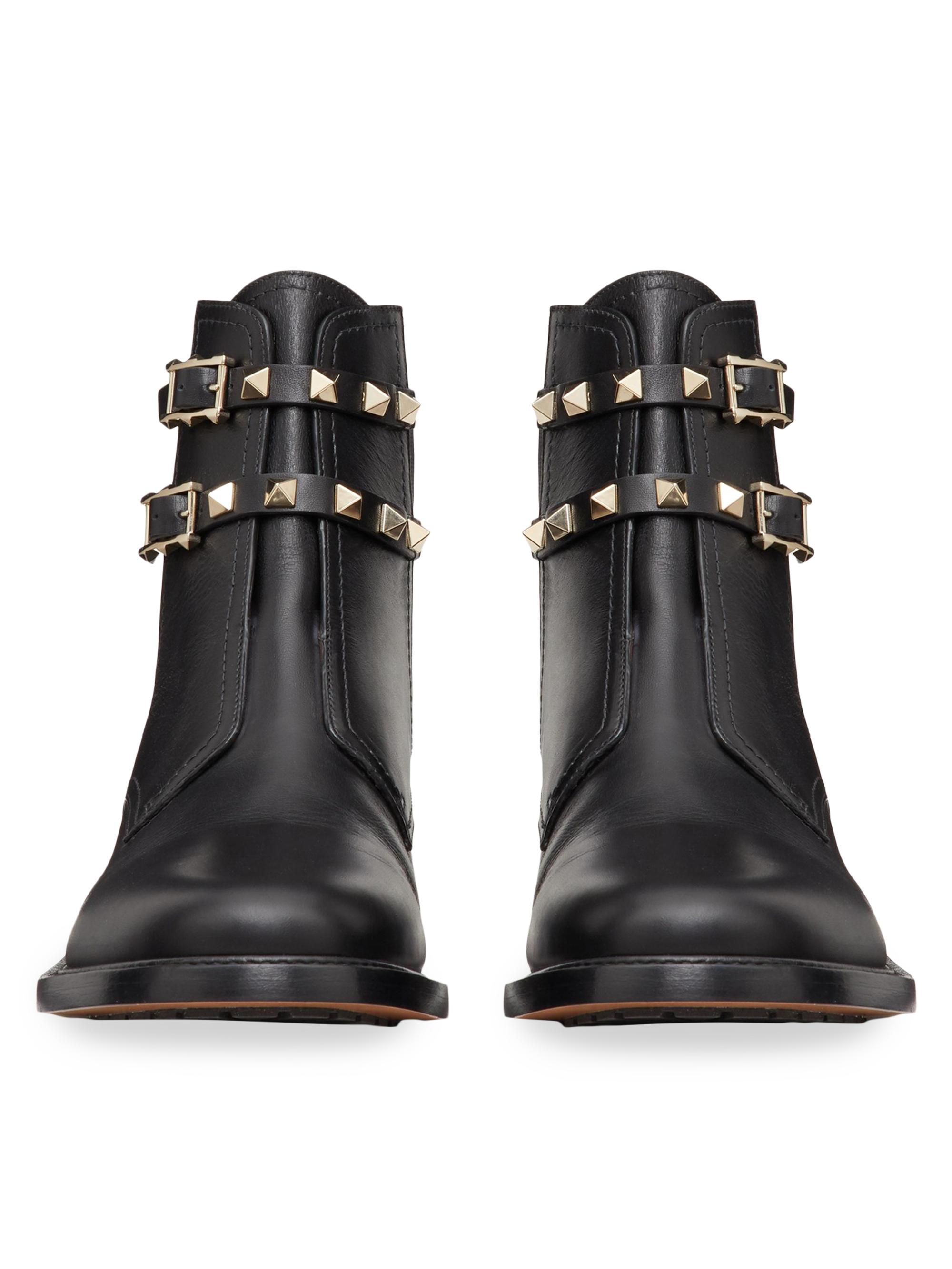 Valentino Garavani Rockstud 20MM Calfskin Ankle Boots | Saks Fifth