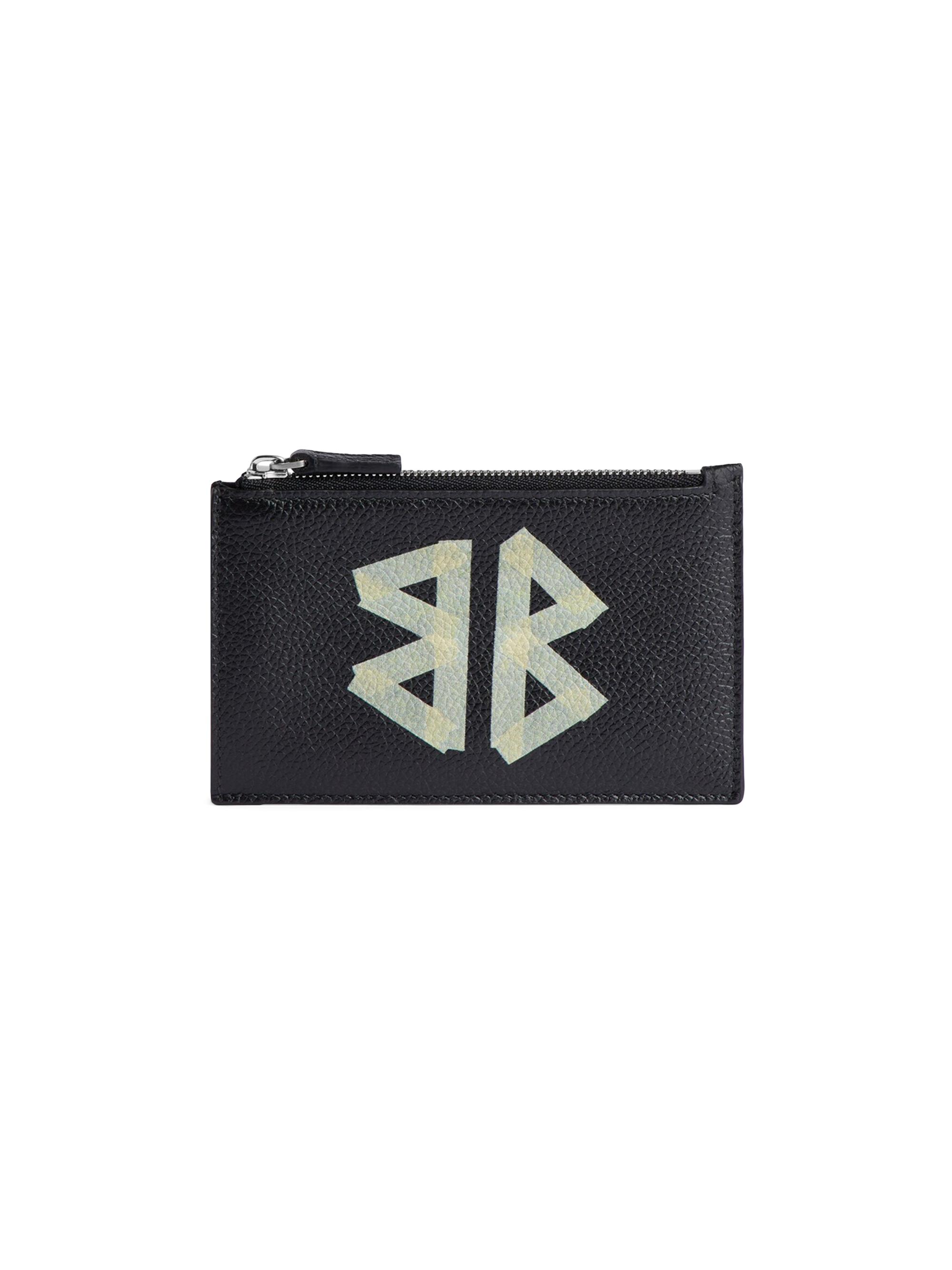 Balenciaga Men's Cash  Long Coin and Card Holder - Black