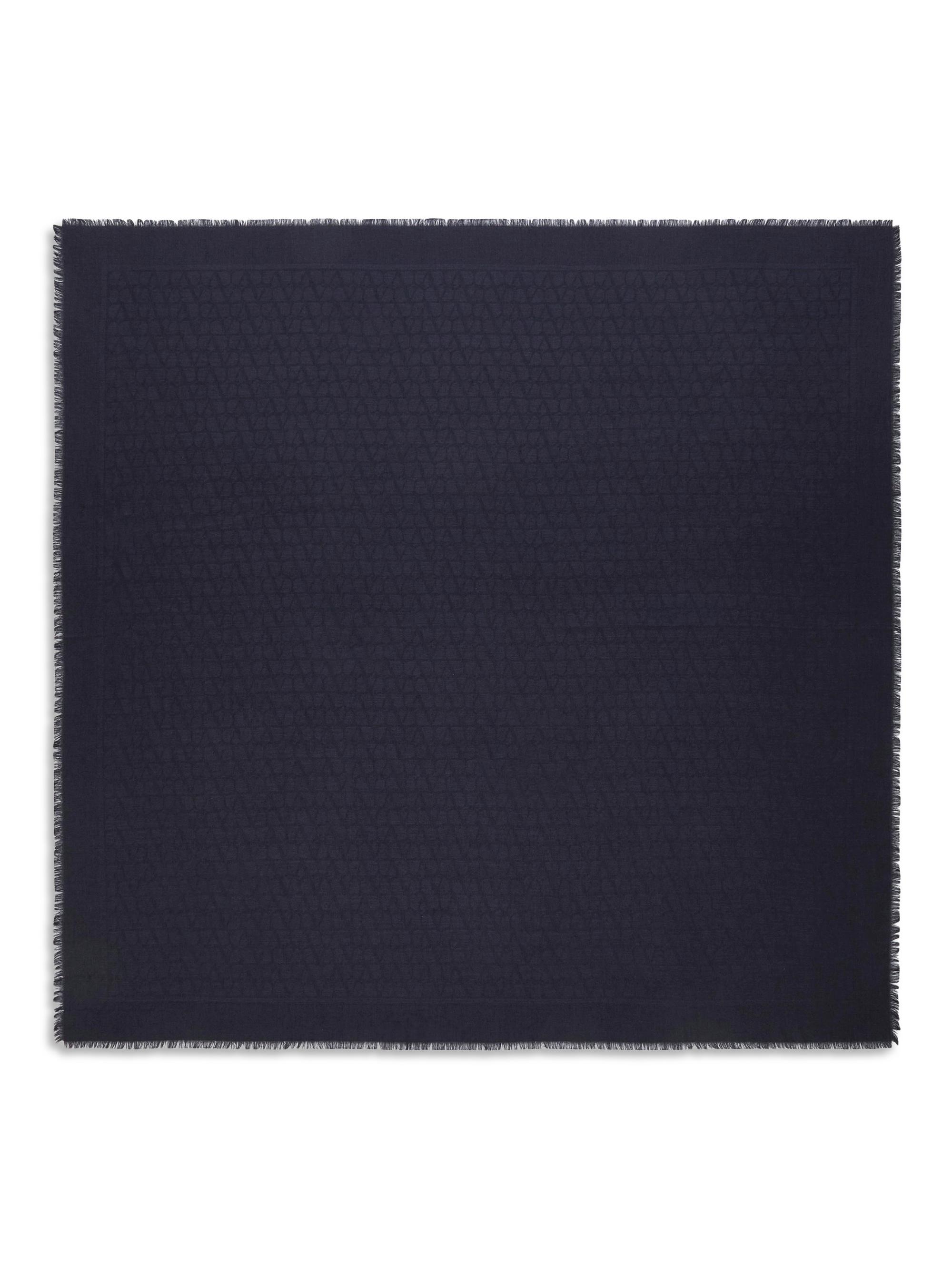 Valentino Garavani Women's Toile Iconography Wool and Silk Shawl - Navy Blue