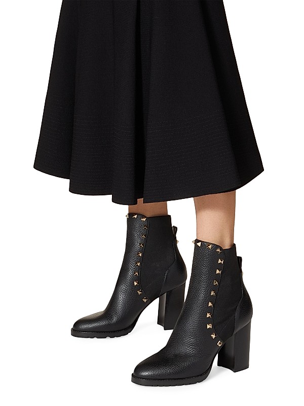 Shop Valentino Garavani Rockstud 80MM Grainy Calfskin Ankle Shop Valentino Garavani Rockstud 80MM Grainy Calfskin Ankle