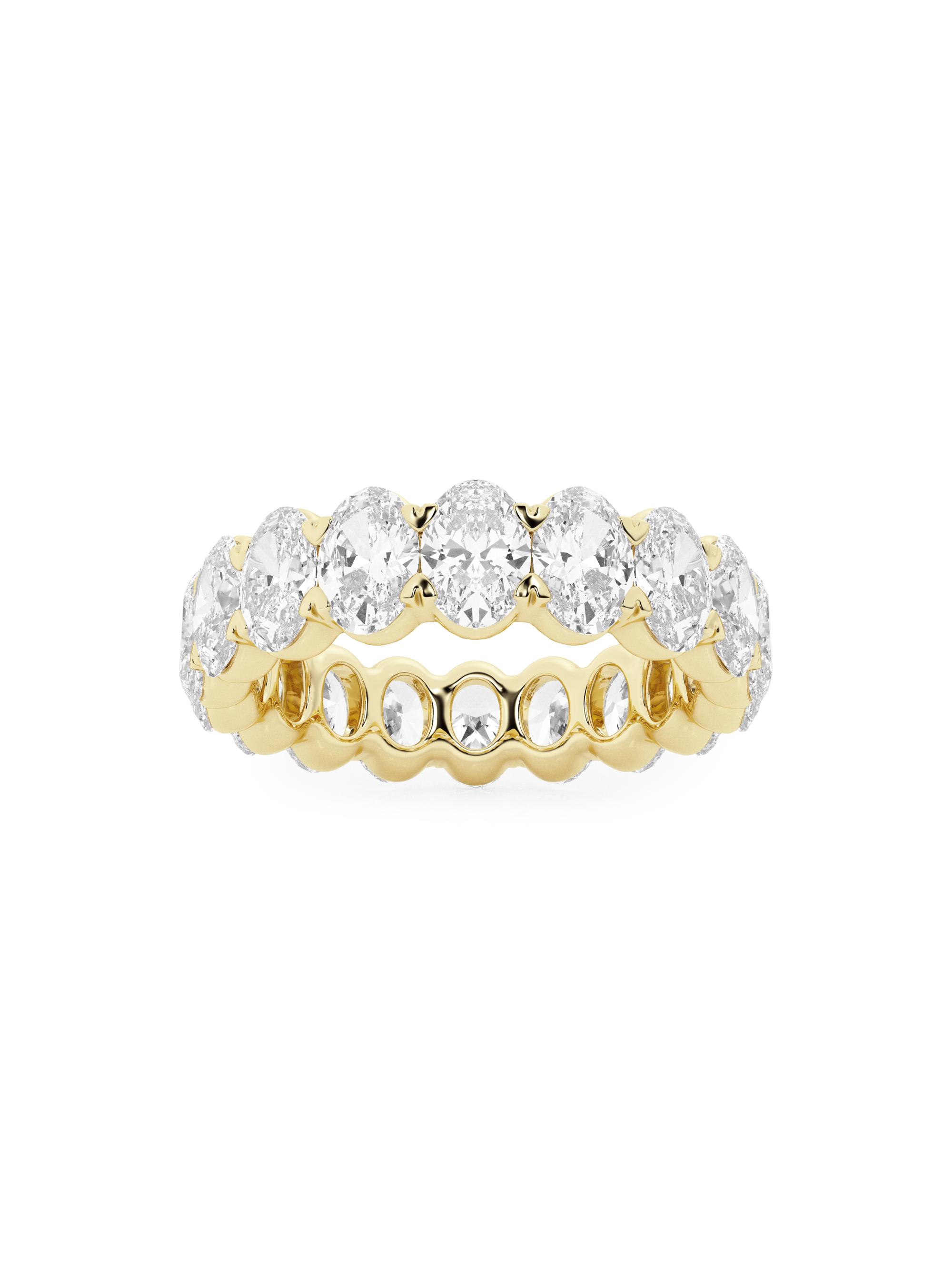 Saks Fifth Avenue Collection Women's 14K Yellow Gold & Oval Natural Diamond Eternity Band/3.00-5.00 TCW - 5 Tcw