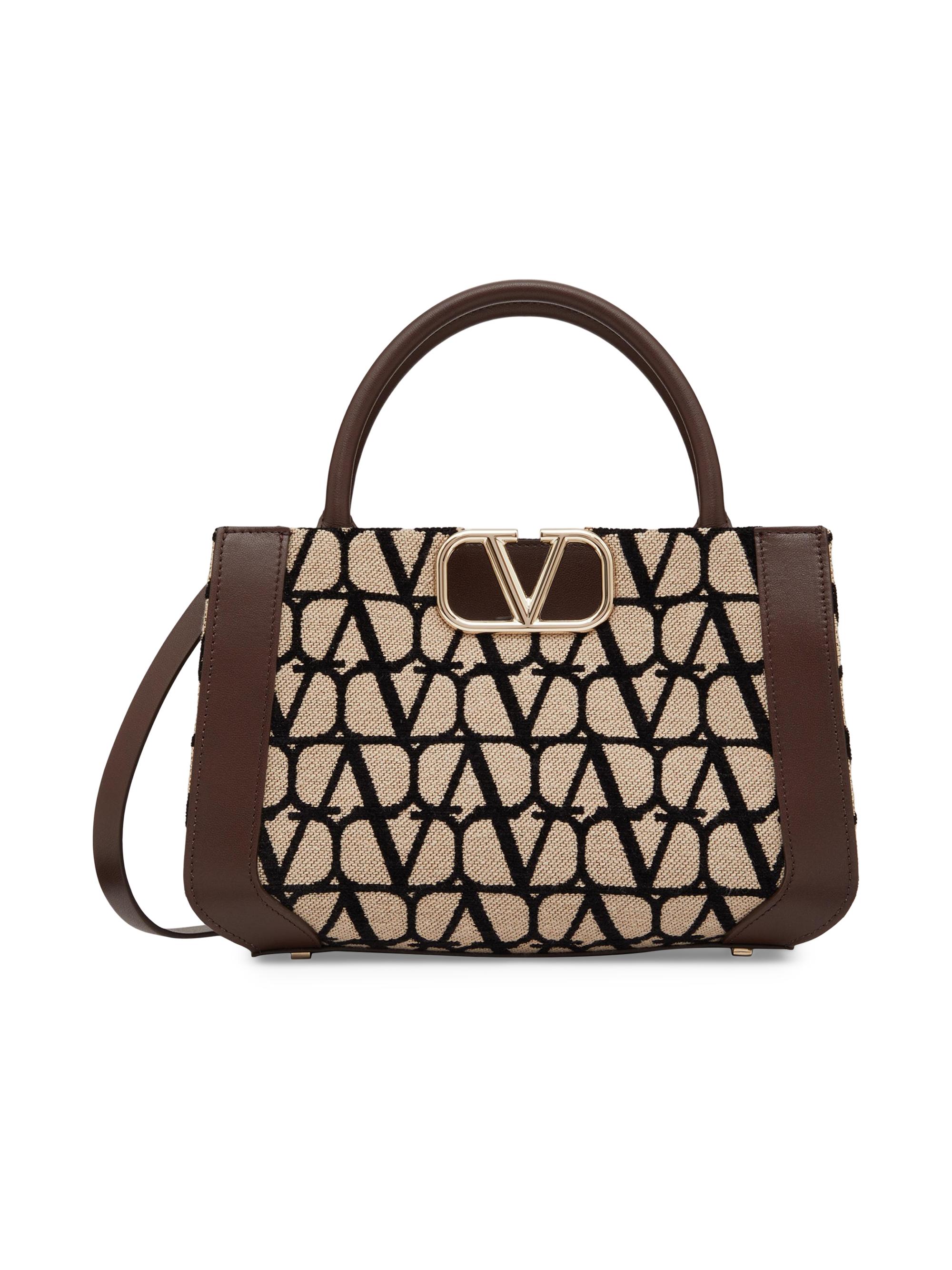 Valentino Garavani Women's  VLogo Signature Toile Iconographe Tote Handbag - Beige Black