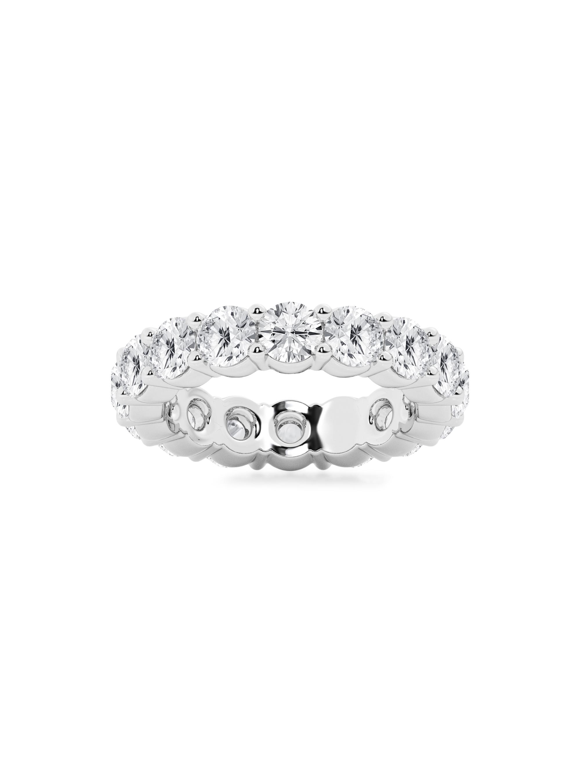 Saks Fifth Avenue Collection Women's Platinum & Round Natural Diamond Eternity Band/2.00-5.00 TCW - 5 Tcw