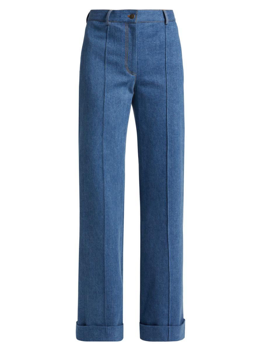 Adam Lippes Deeda Stone Wash Denim Pants | Saks Fifth Avenue