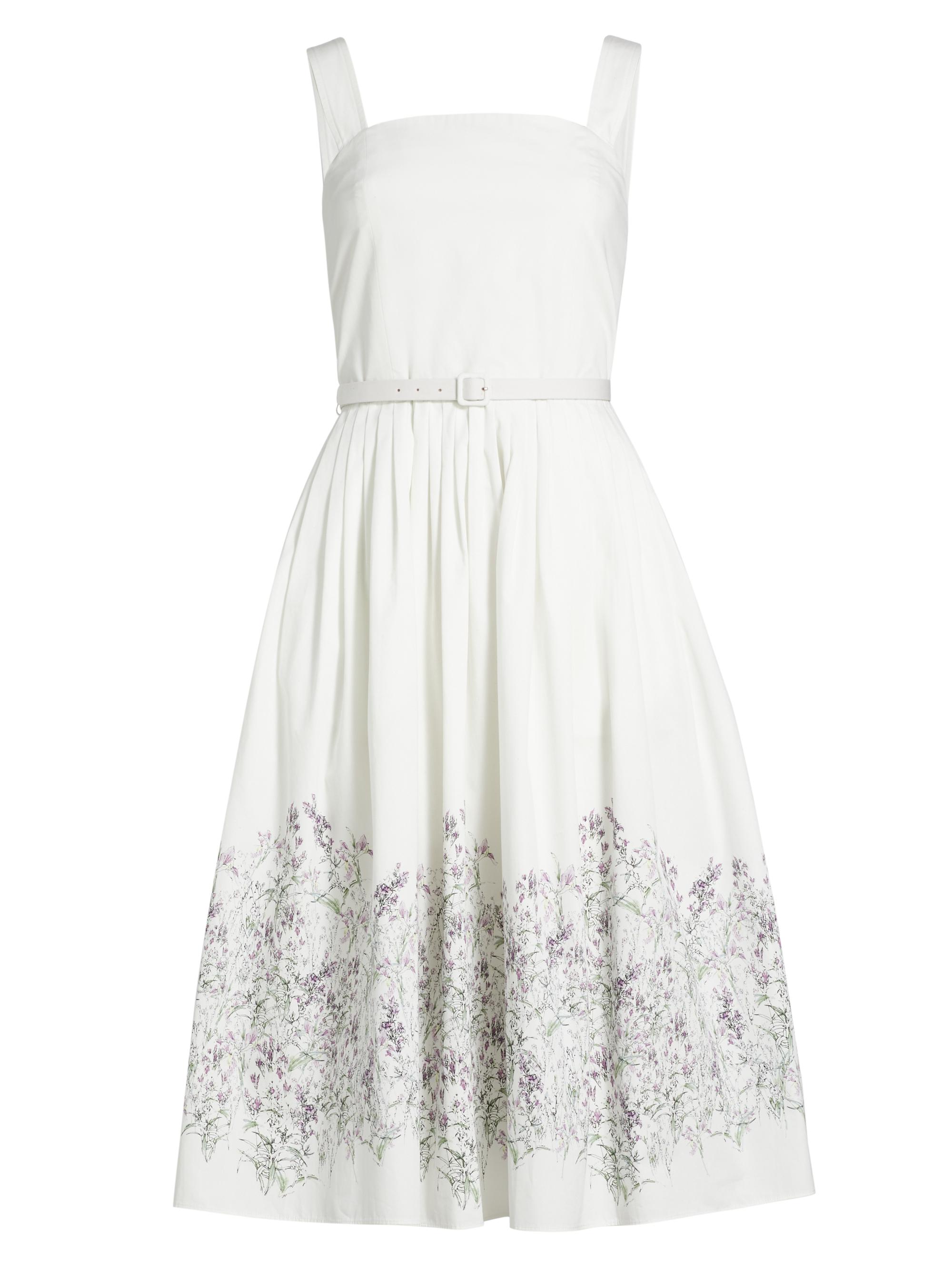 Adam Lippes Women's Hoban Printed Poplin Midi-Dress - Lilac