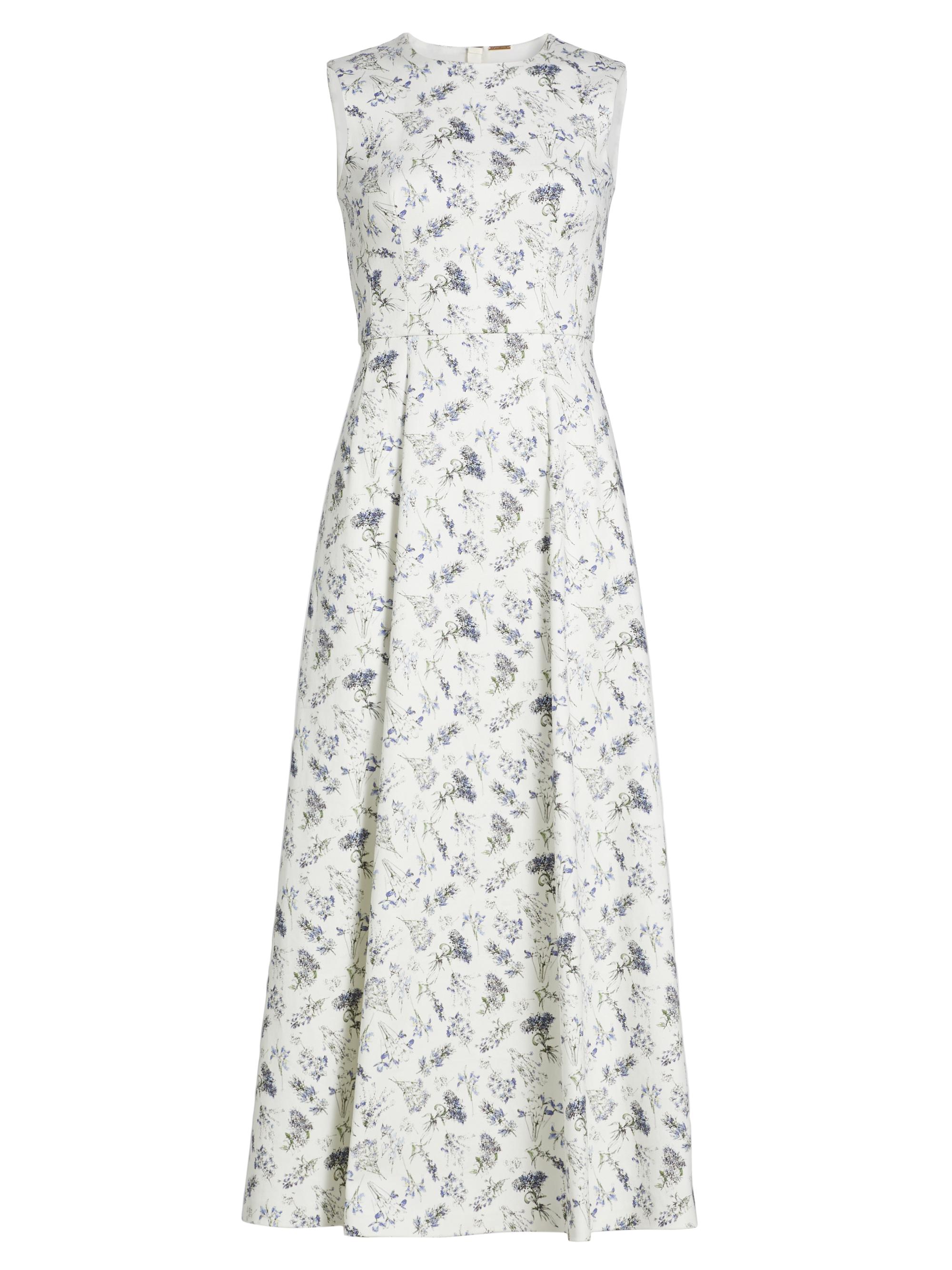 Adam Lippes Women's Eloise Printed Twill Midi-Dress - Blue Floral