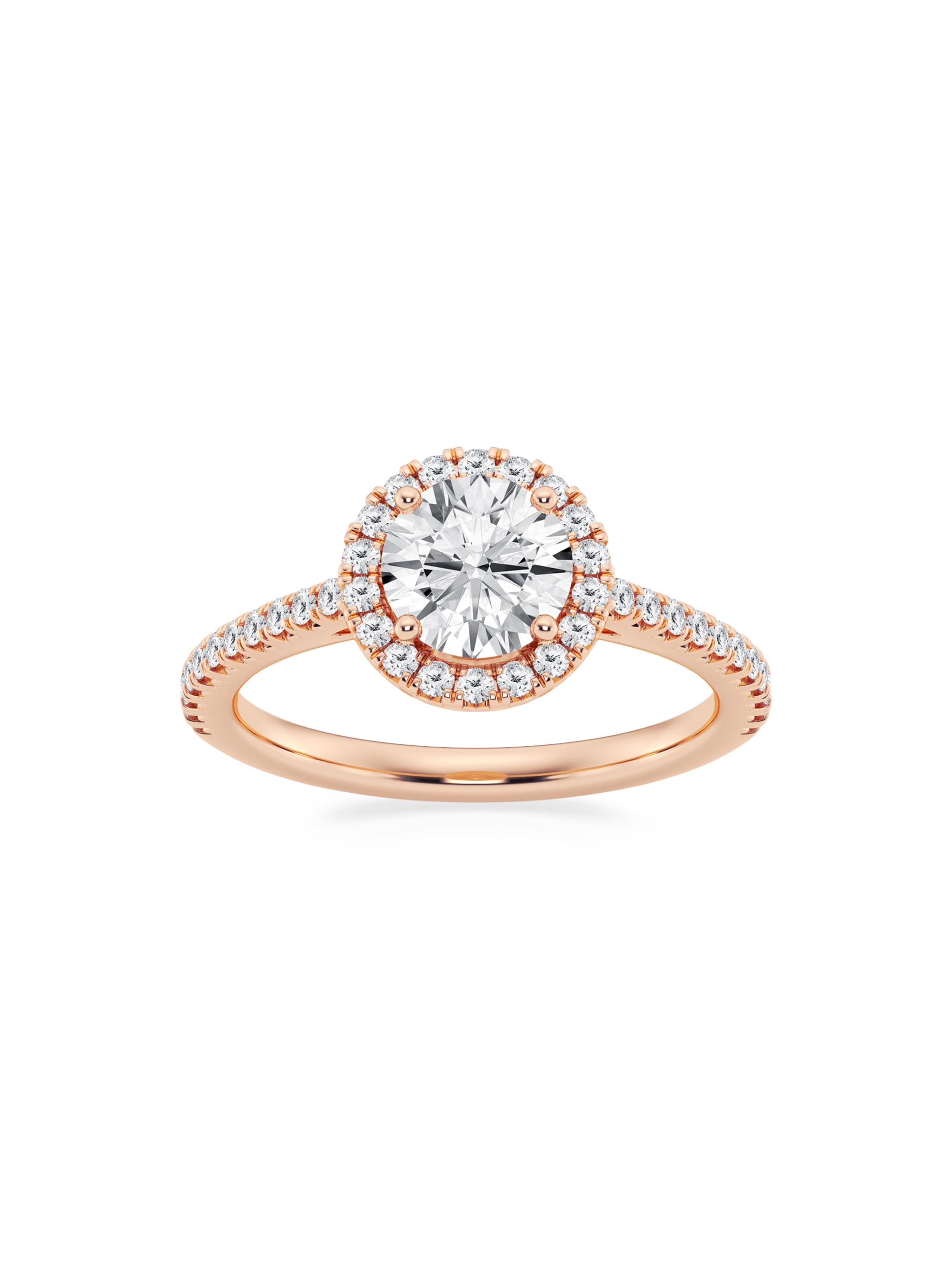 Saks Fifth Avenue Collection Women's 14K Gold & 1.30 TCW Natural Diamond Halo Ring - Rose Gold