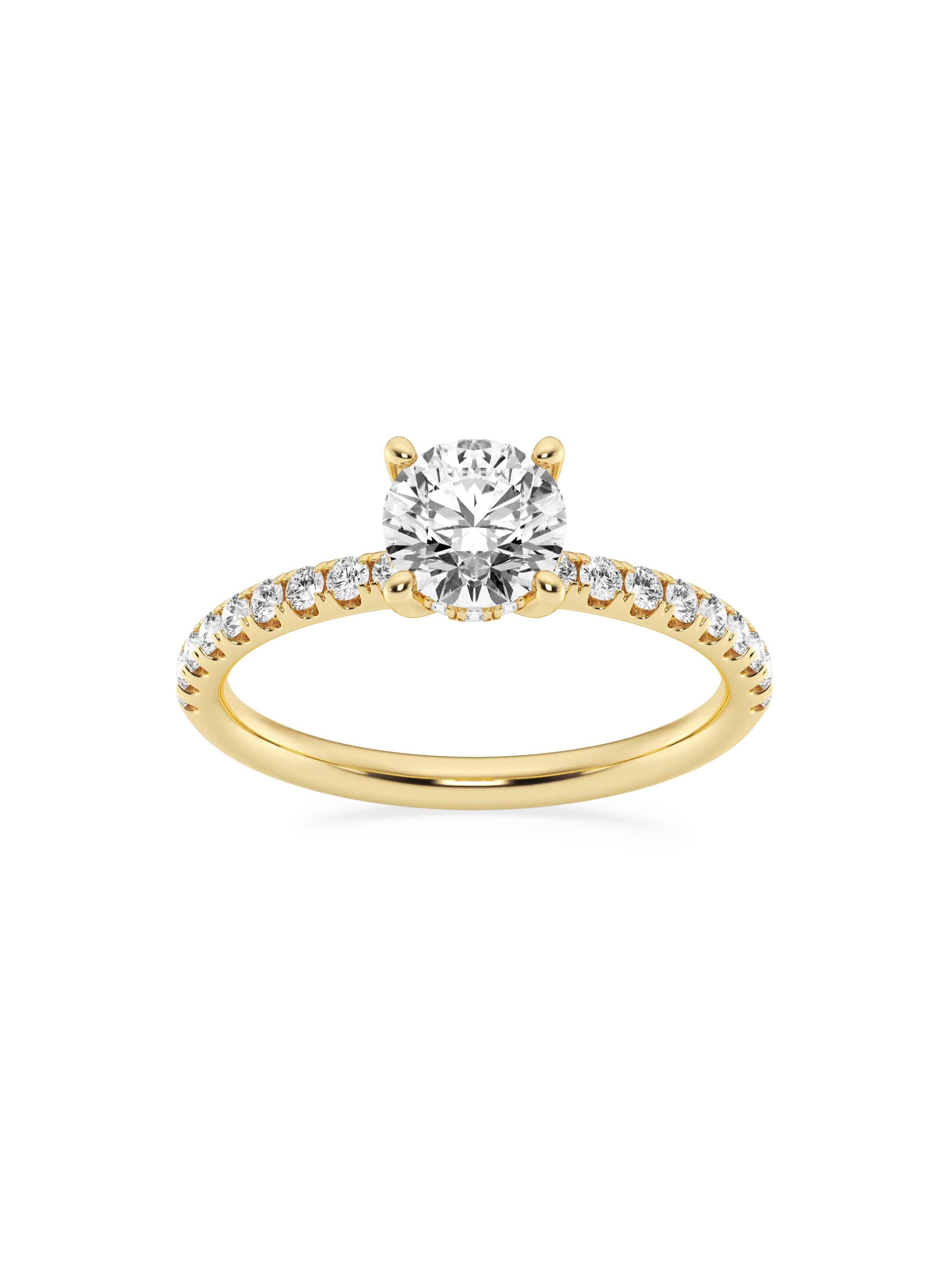 Saks Fifth Avenue Collection Women's 14K Yellow Gold & Natural Diamond Hidden Halo Ring/0.80-1.33 TCW - 1.33 Tcw