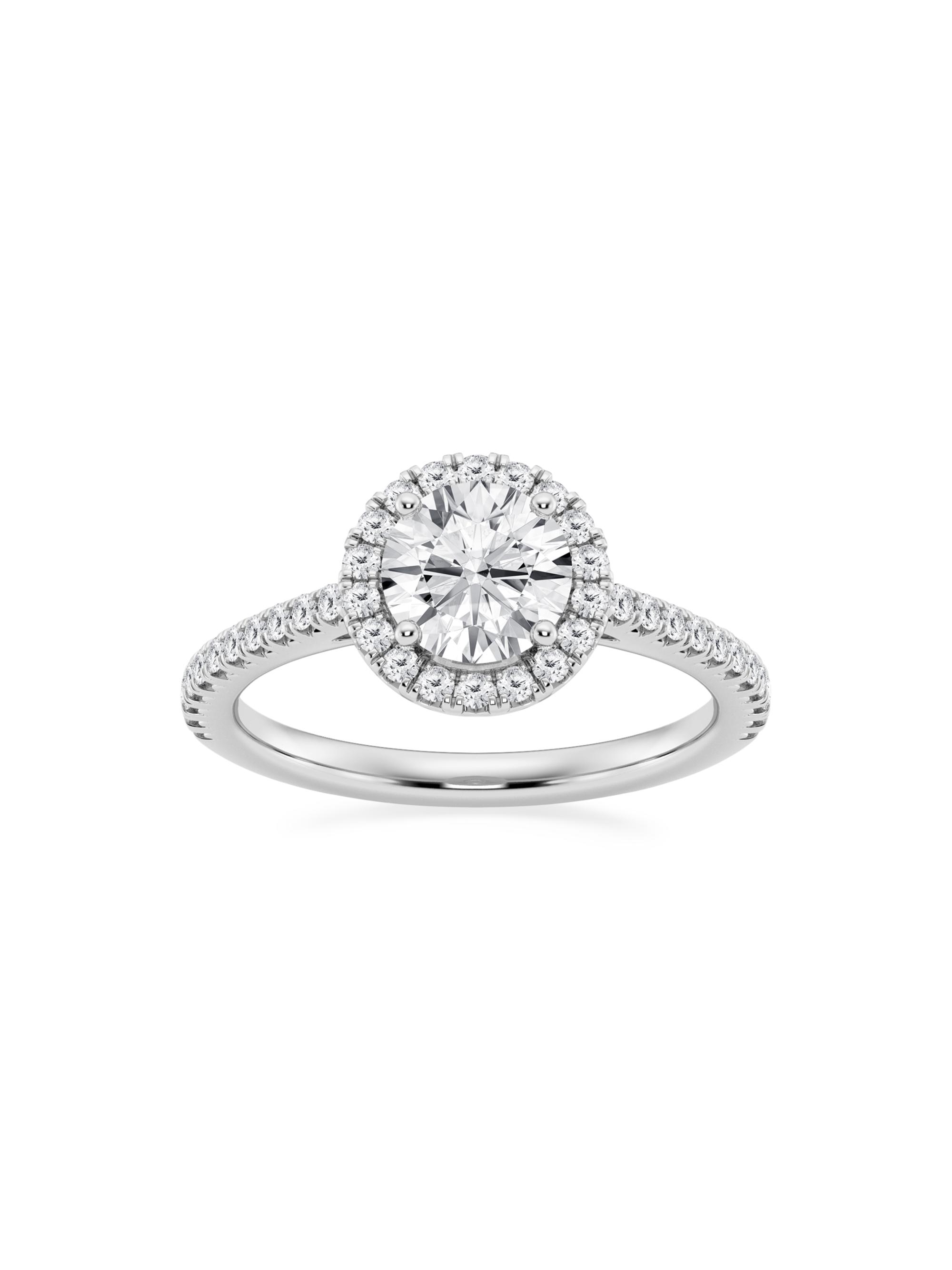 Saks Fifth Avenue Collection Women's Platinum & 1.30 TCW Natural Diamond Halo Ring - Platinum