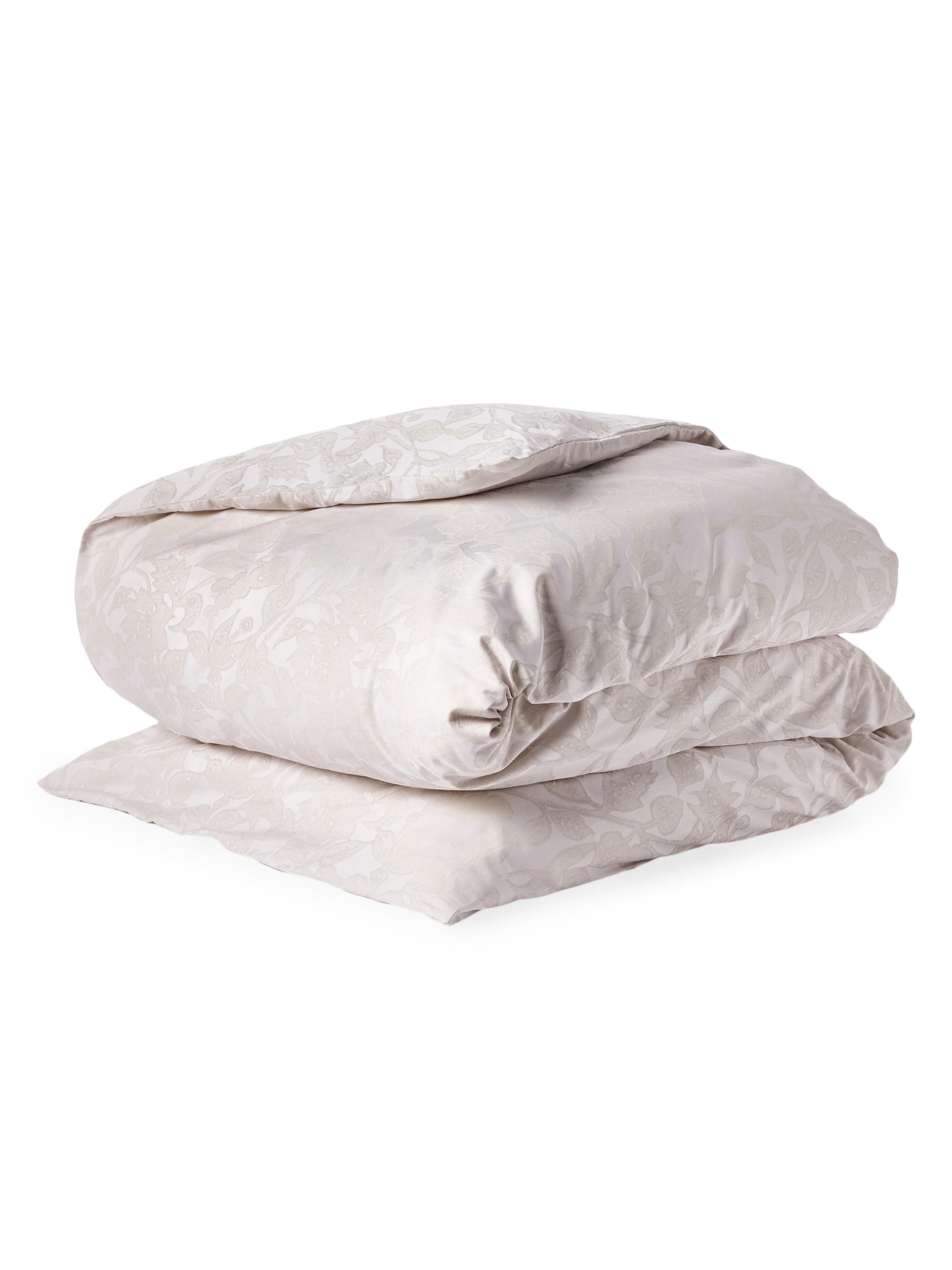 Coyuchi Heritage Organic Jacquard Duvet Cover - Alpine White King