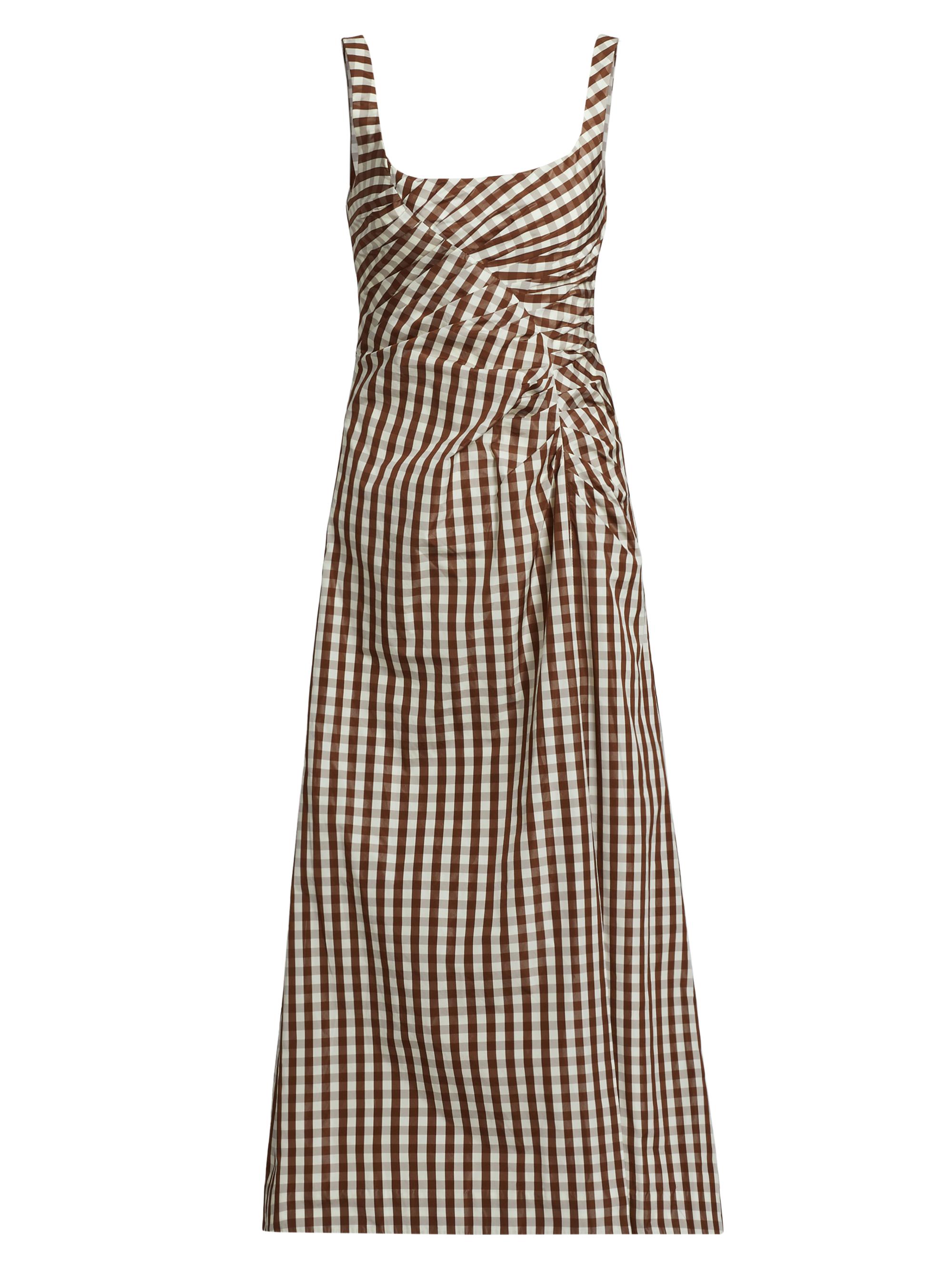 Lela Rose Women's Ruched Tank Sheath Midi-Dress - Walnut