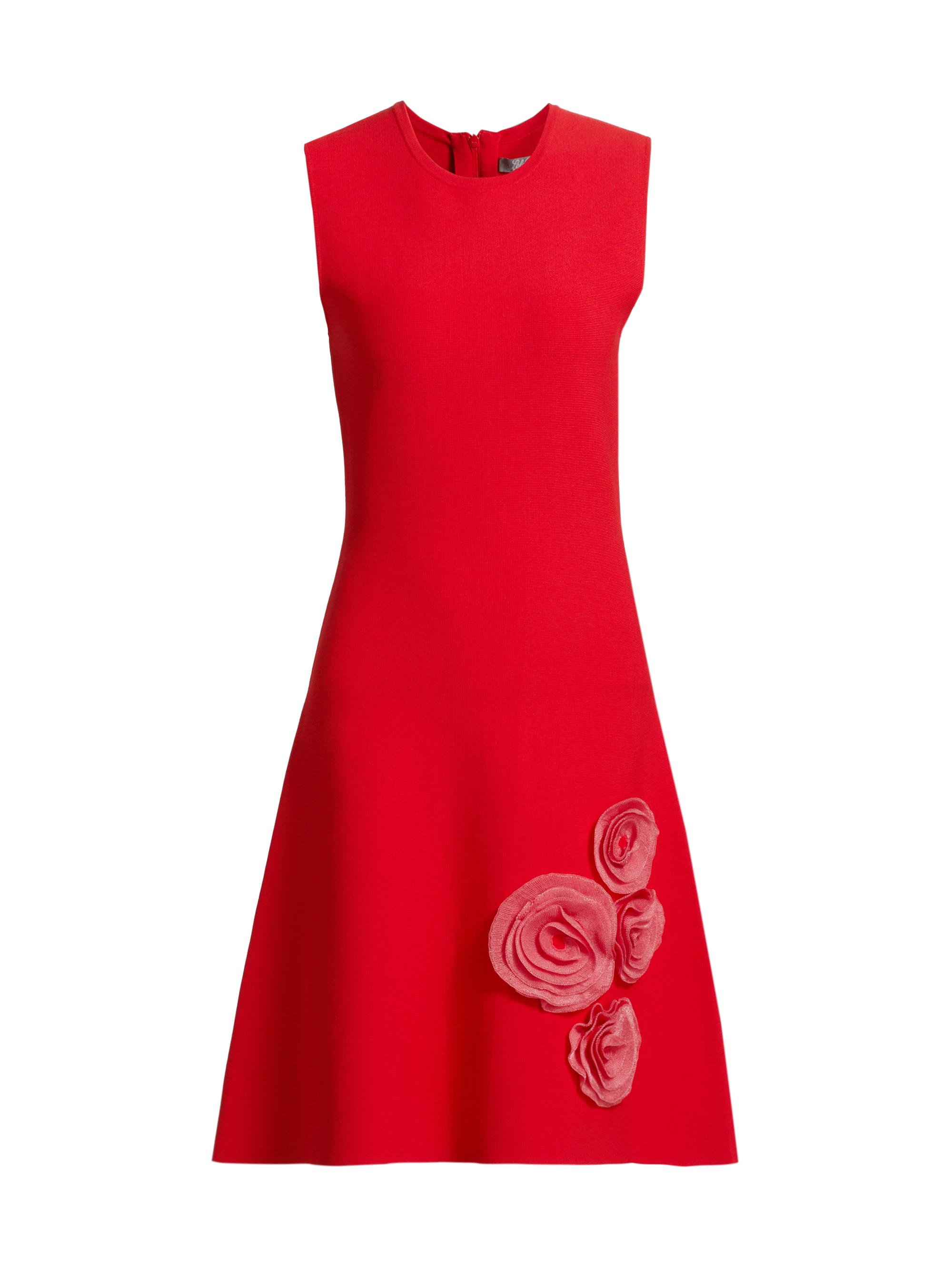 Lela Rose Women's Penelope 3D Floral Tulle-Embellished Midi-Dress - Poppy