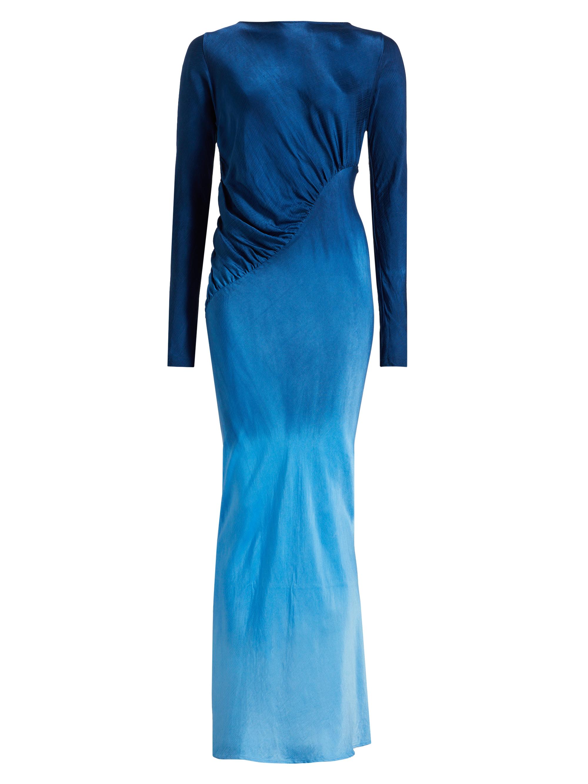 SWF Women's Fluid Drape Maxi Dress - Blue