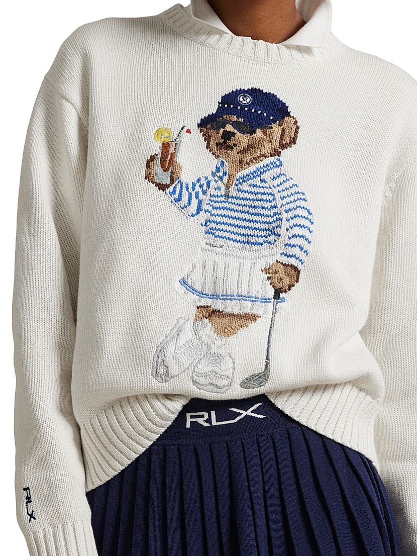 Shop RLX Ralph Lauren Polo Bear Intarsia-Knit & Hand Shop RLX Ralph Lauren Polo Bear Intarsia-Knit & Hand