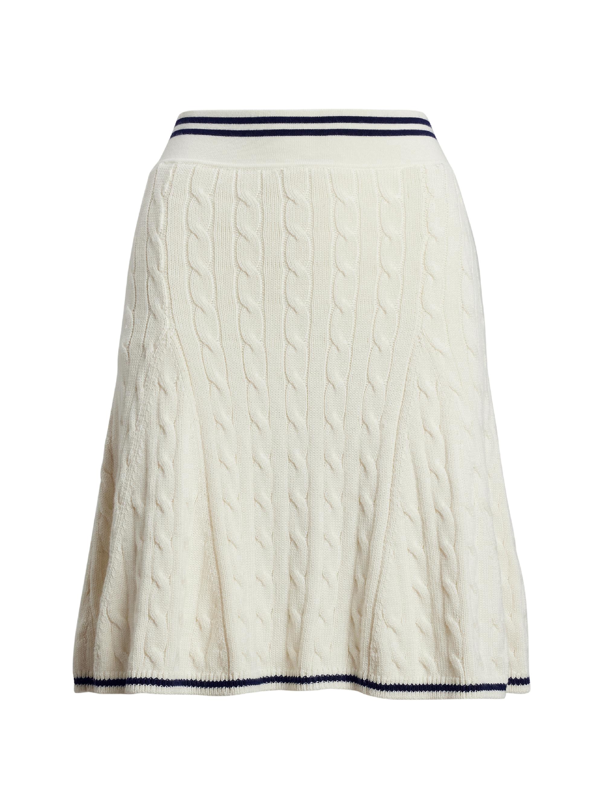 RLX Ralph Lauren Women's Cotton-Blend Sweater Skirt - White Splash Refined Navy