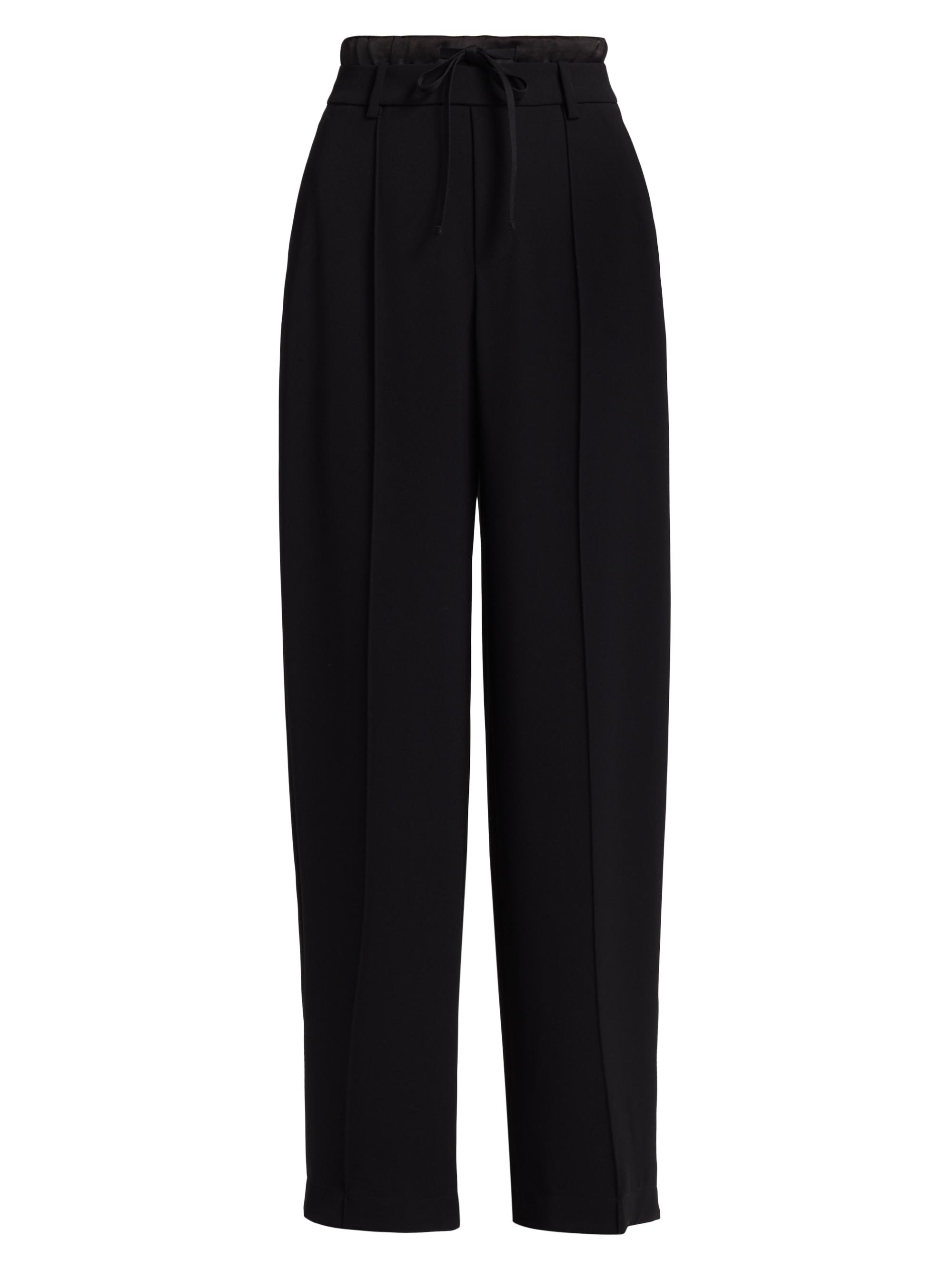 Vince Women's Double Waistband Wide-Leg Pants - Black