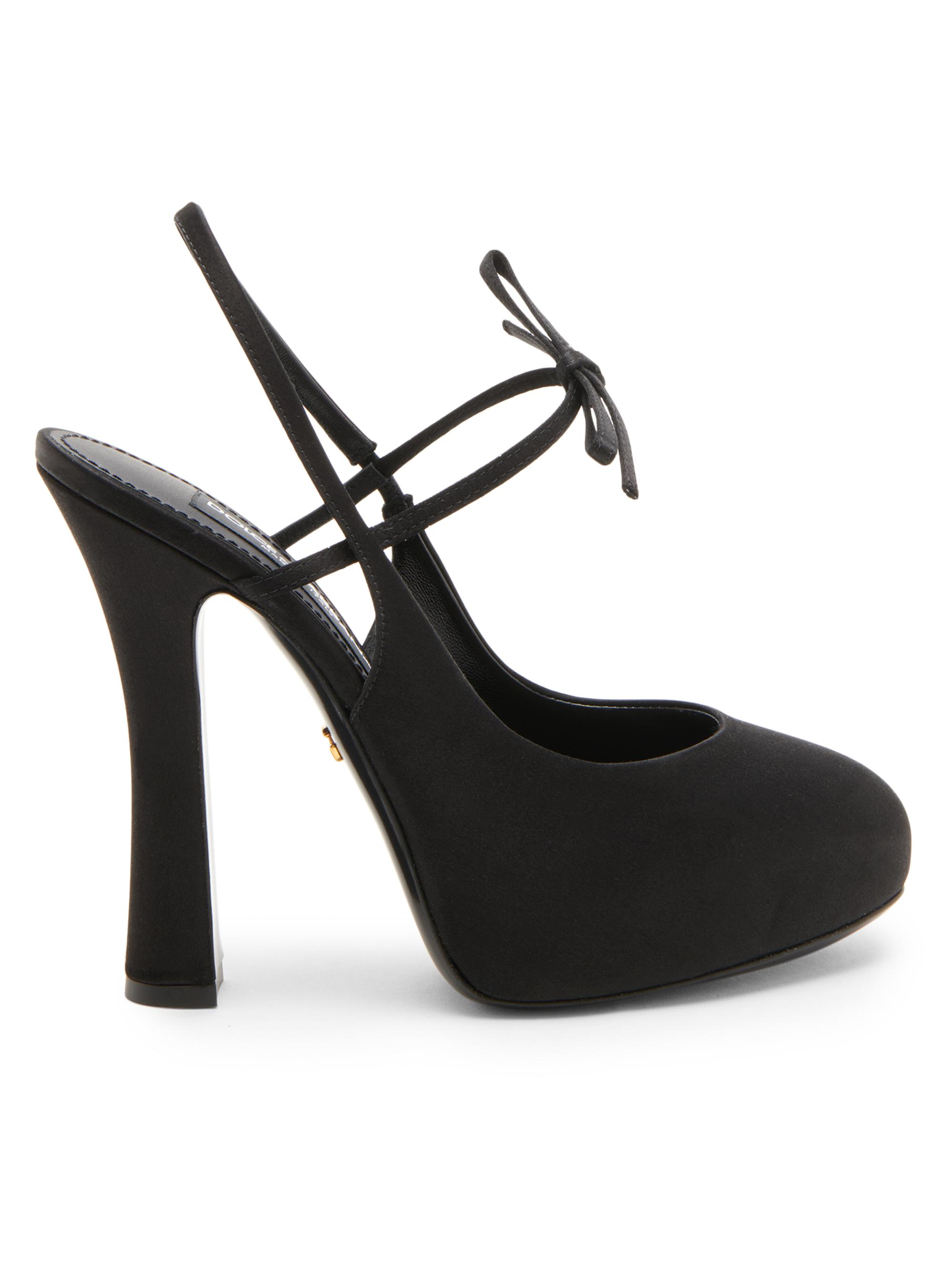 Dolce&Gabbana 125MM Satin Slingback Platform Pumps | Saks Fifth Avenue