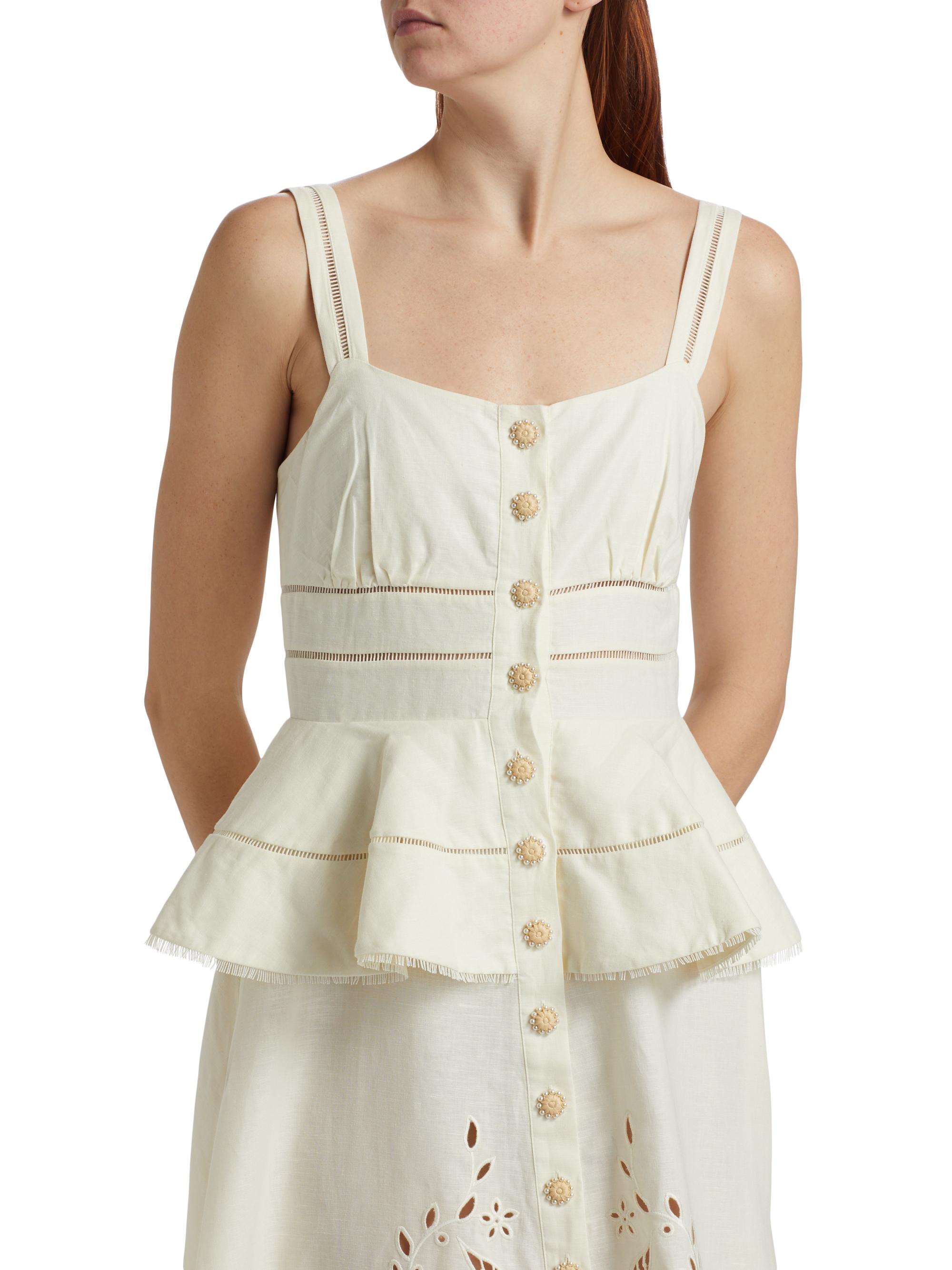 self portrait cream lace trim pleated midi dress Cream Tailored Bouclé And Chiffon Midi Dress – self-portrait-US