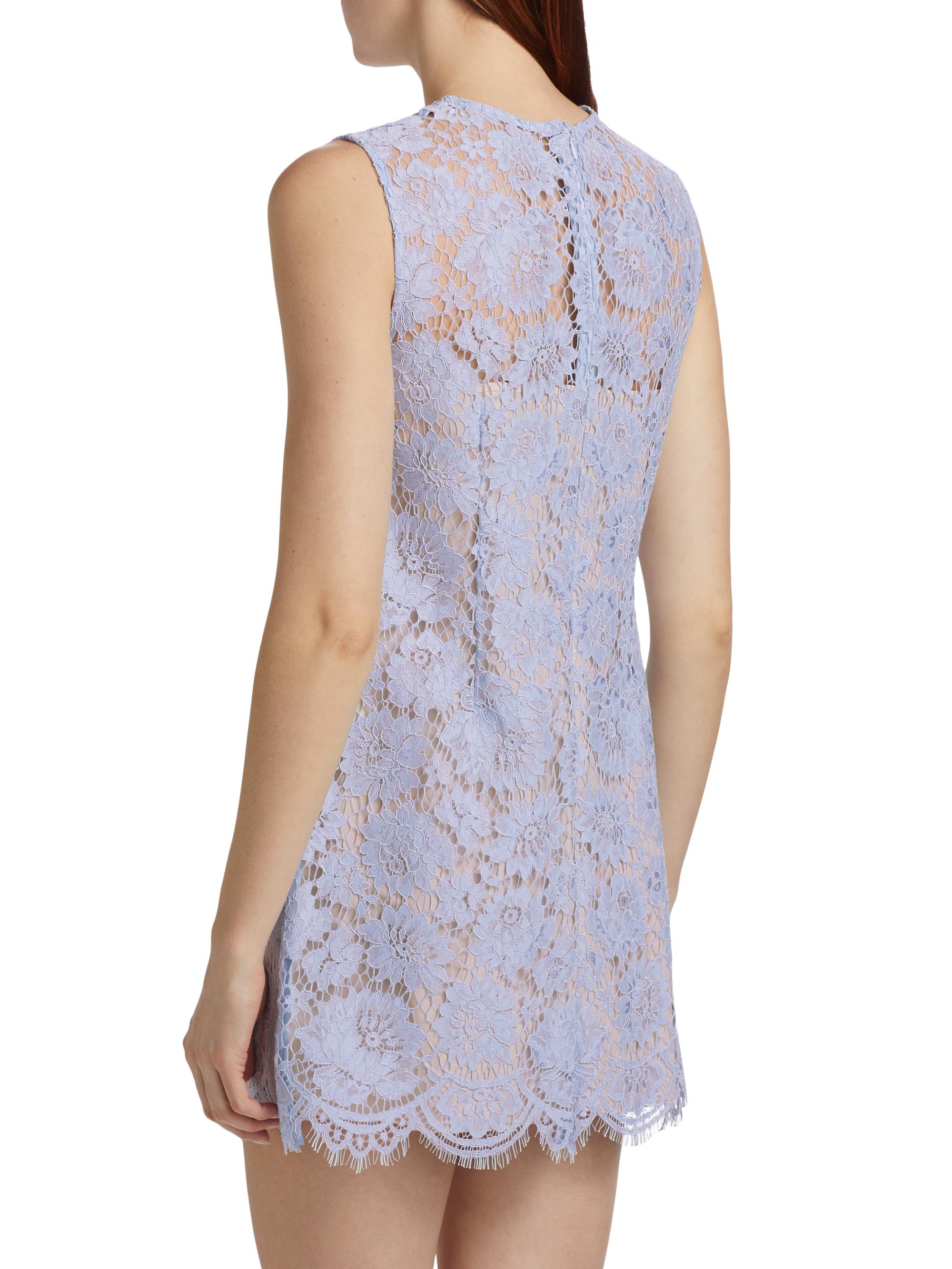 Self-Portrait Fine Lace Minidress | Saks Fifth Avenue