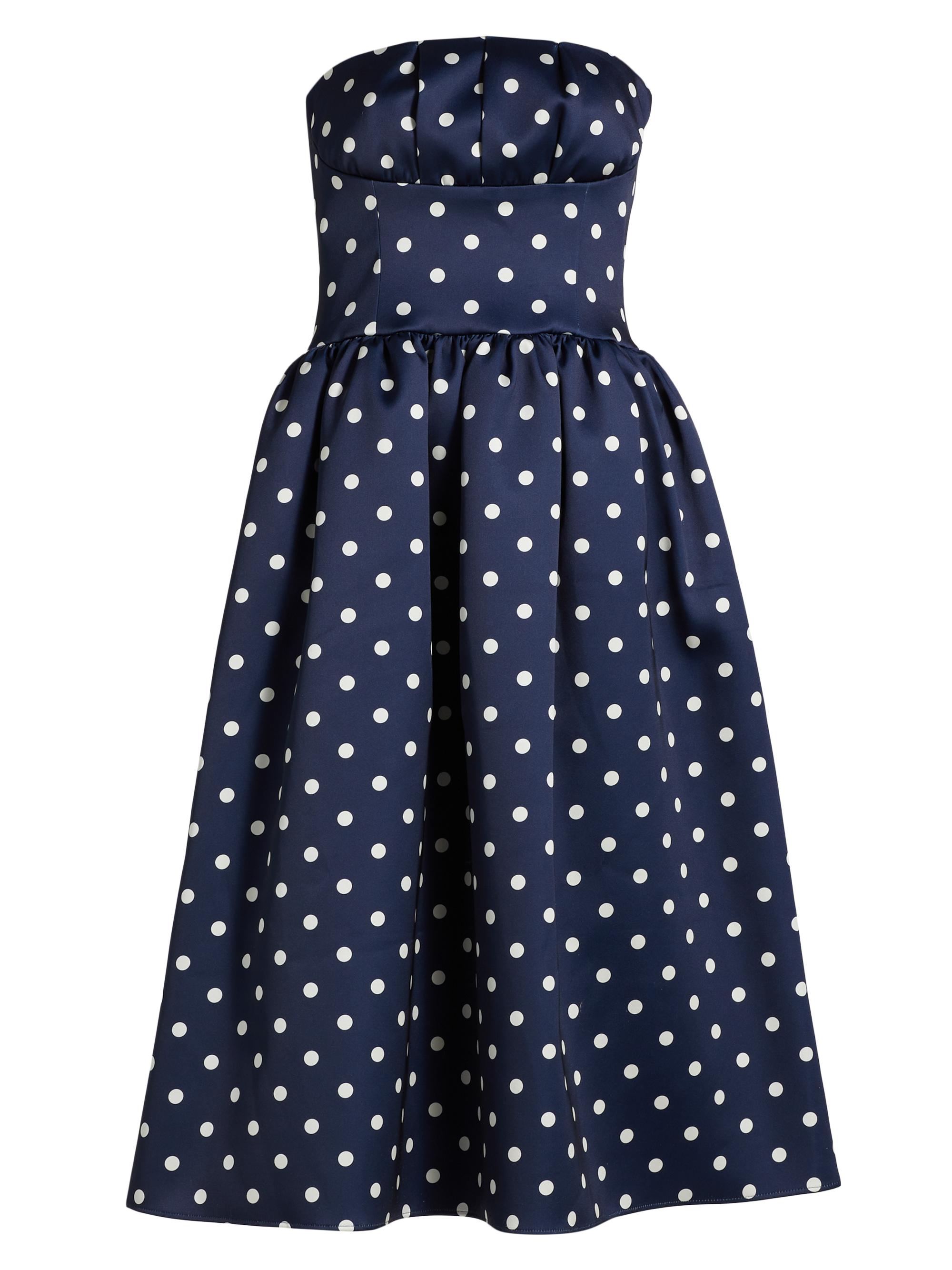 Self-Portrait Polka Dot Satin Midi-Dress Saks Fifth Avenue