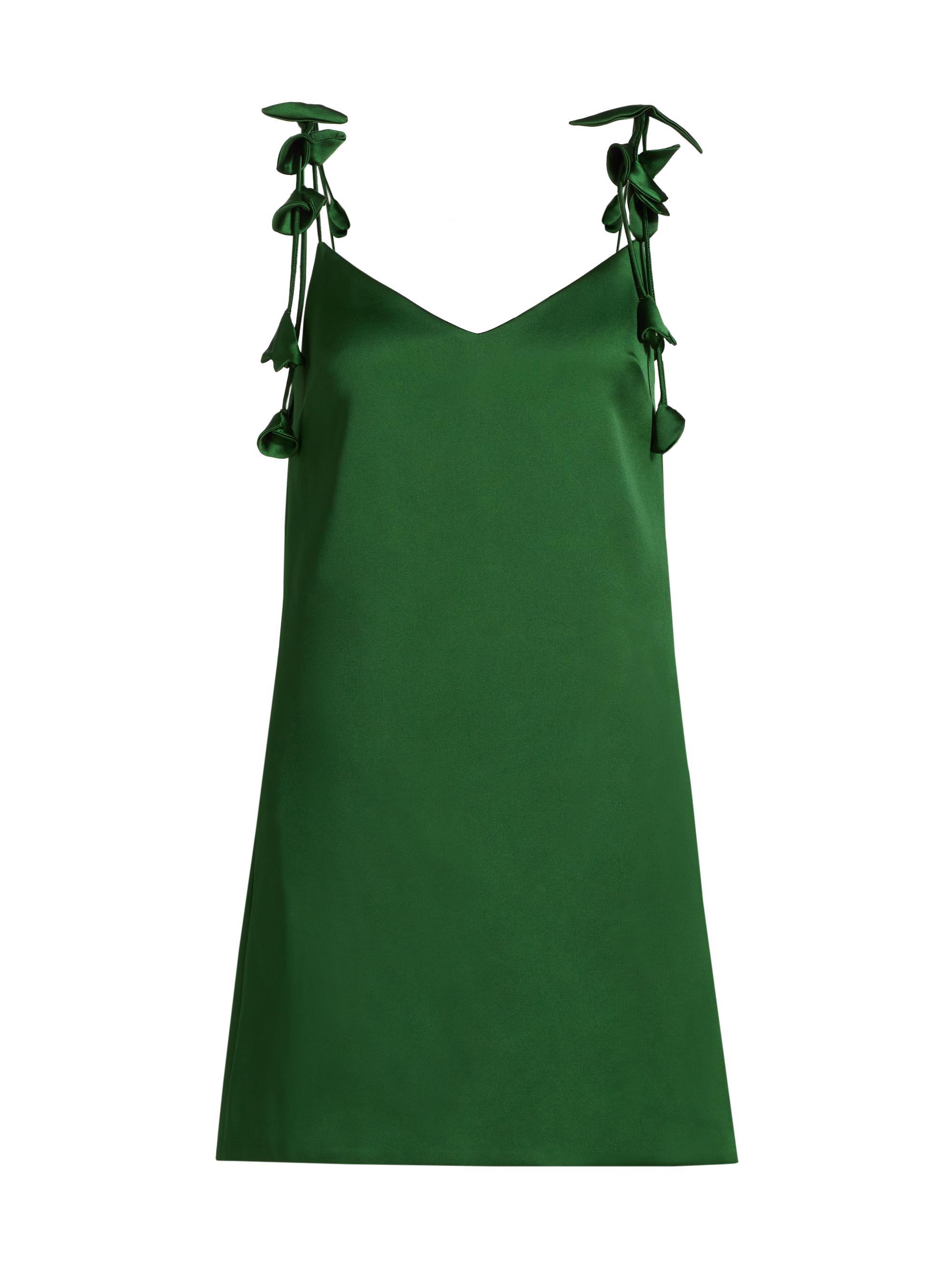 Self-Portrait Satin Flower Minidress | Saks Fifth Avenue