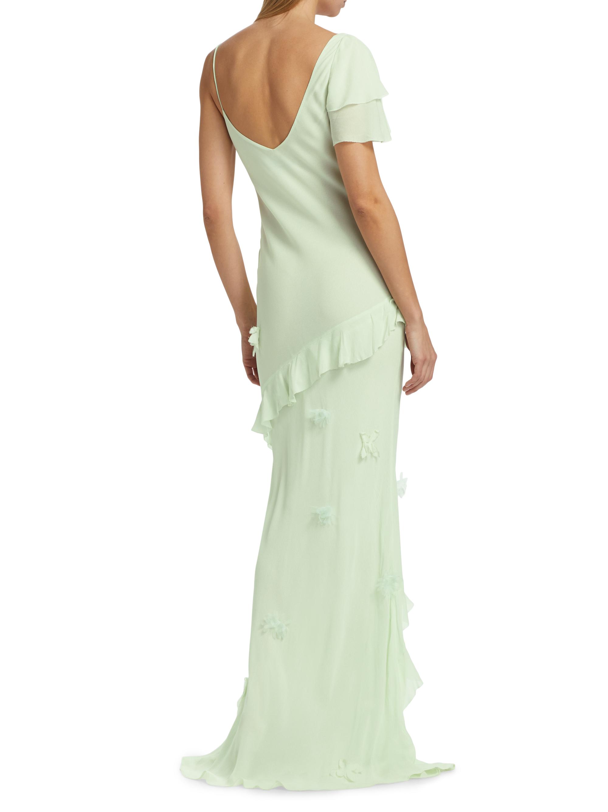 strapless open back dress Middleton White Pleated Crochet Floral Maxi Dress