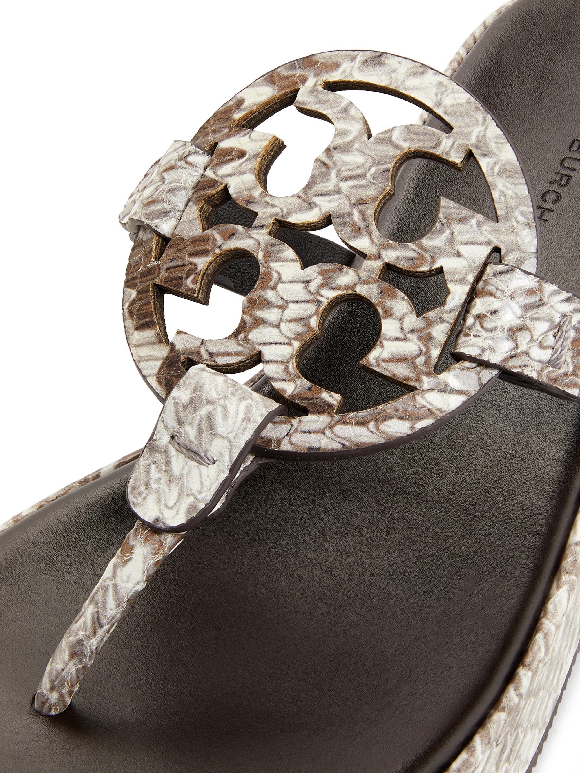 Tory Burch Miller Logo 25MM Wedge Sandals | Saks Fifth Avenue