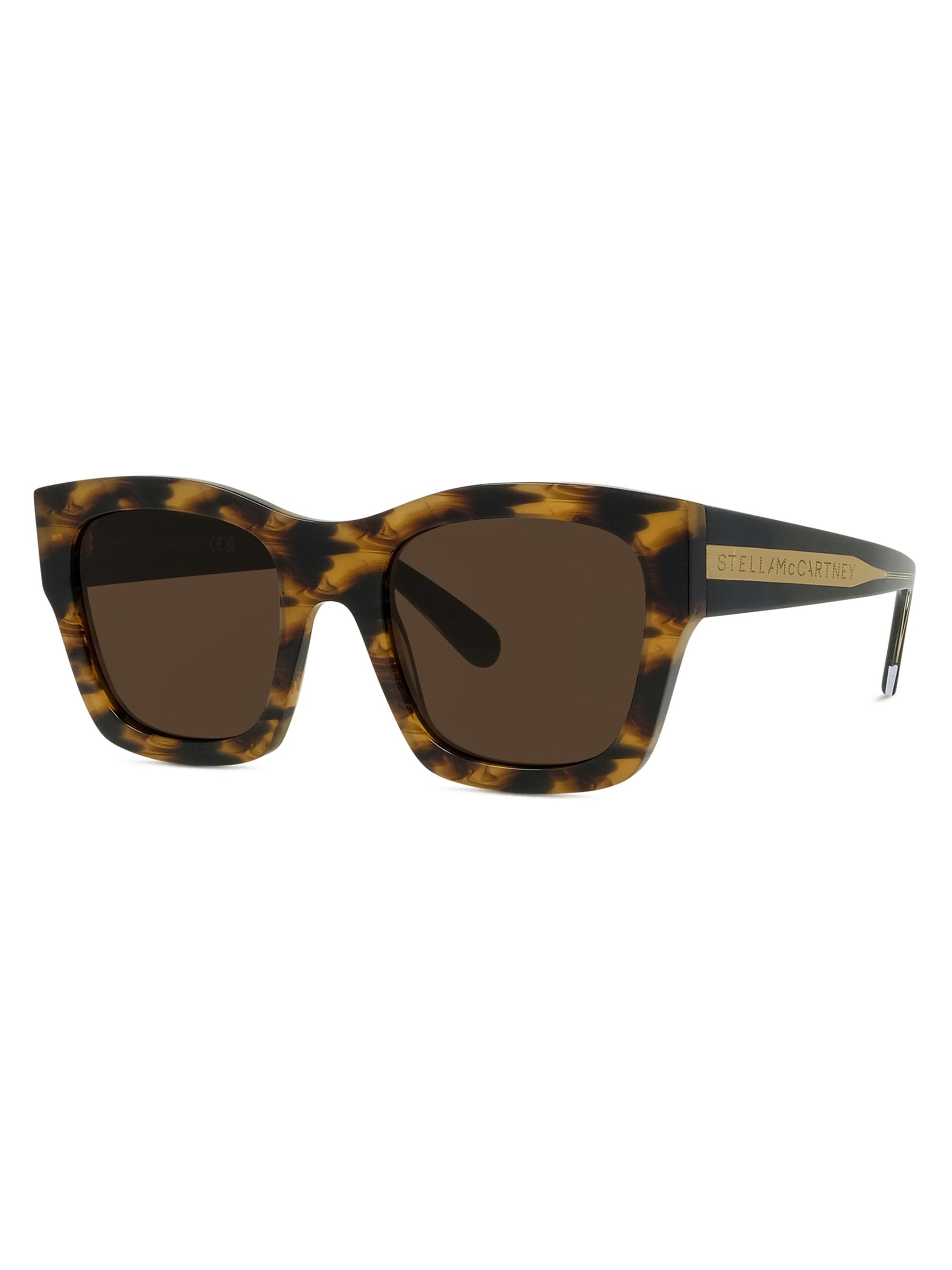 Stella McCartney Women's 54MM Square Sunglasses - Blonde Havana Brown