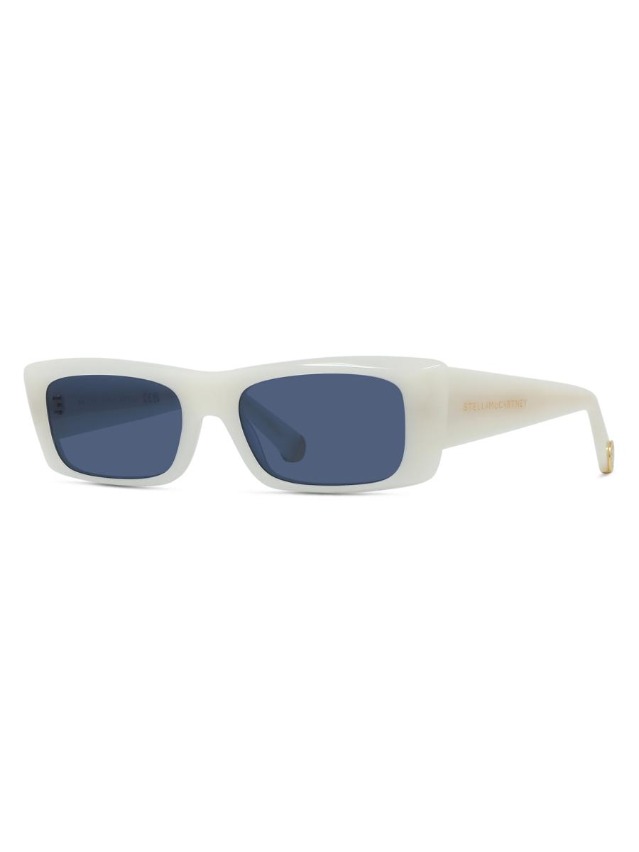 Stella Mccartney Women's Rectangle Sunglasses In White