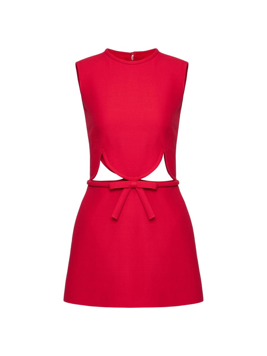 最終SALE!  RED VALENTINO sleeveless dress Valentino Garavani Crepe Couture Short Dress | Saks Fifth Avenue