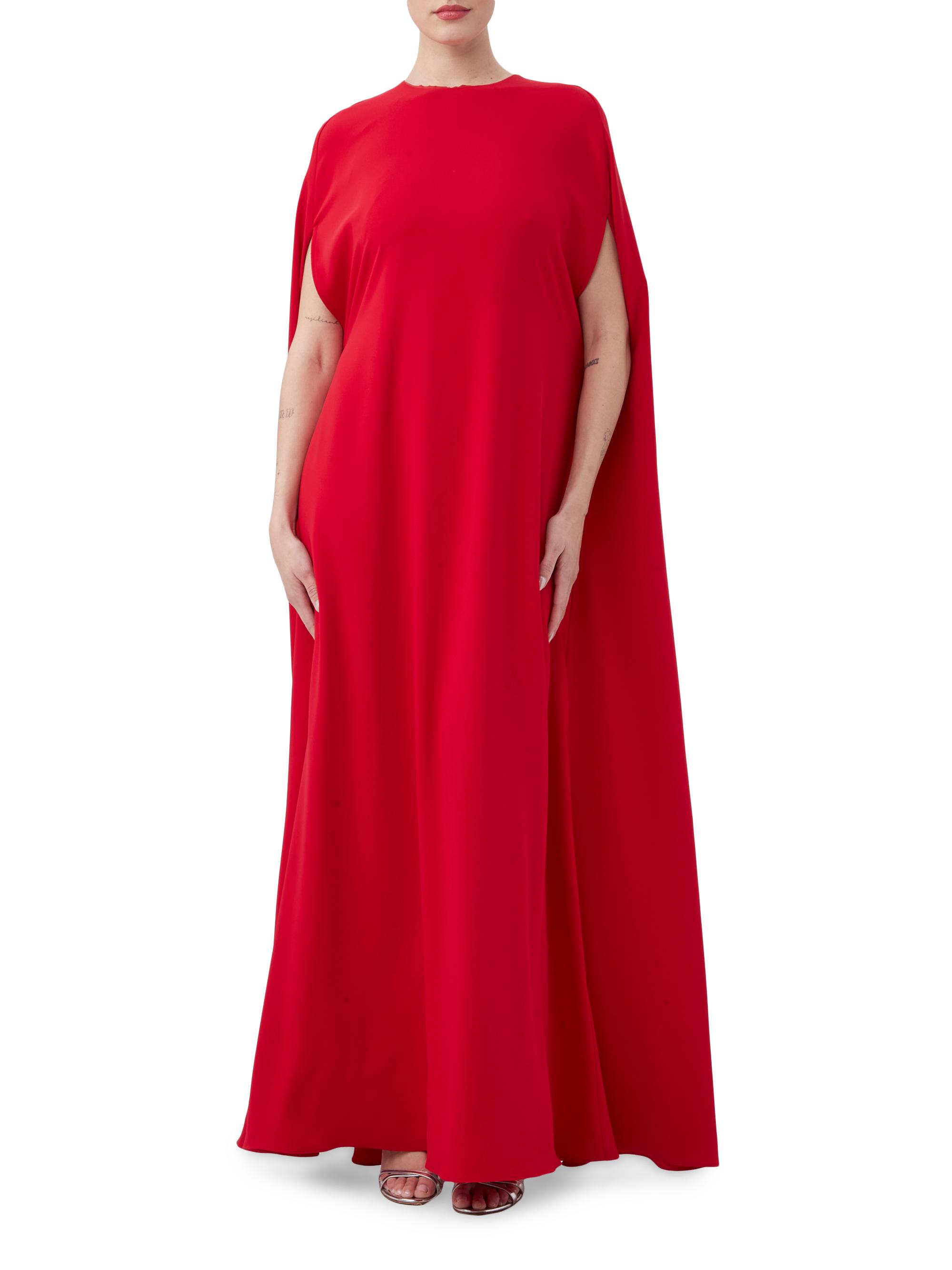 Trina Turk Women's Masquerade Cape Gown - Red Spark
