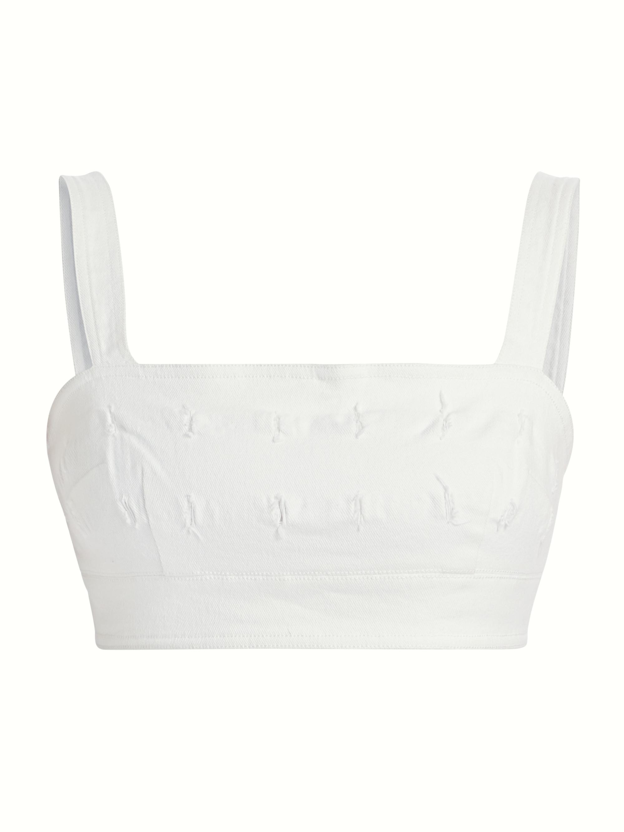 Amur Women's Gabi Cotton Twill Crop Top - Sea Salt