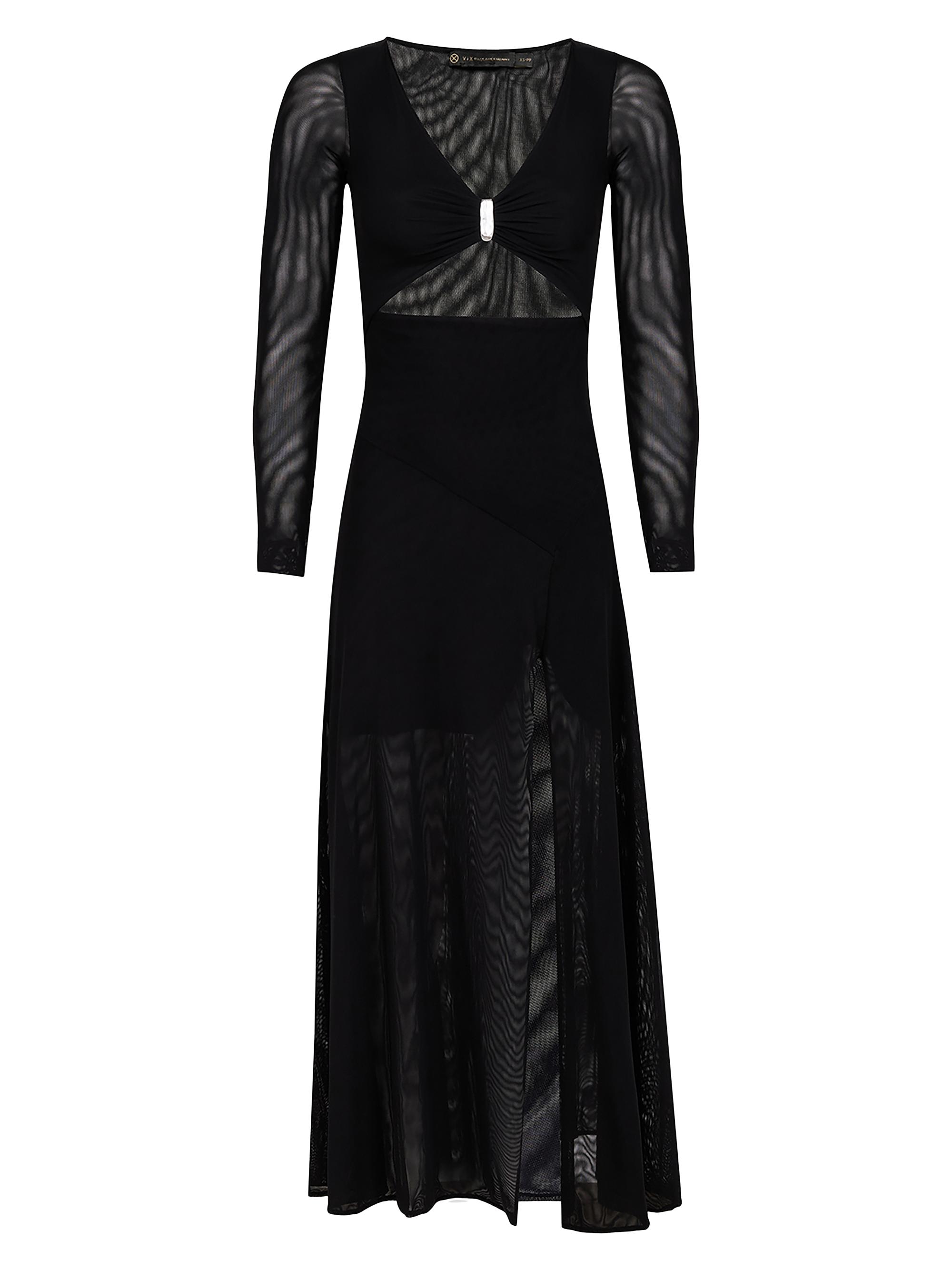 ViX by Paula Hermanny Women's Sea Wanderer Yarin Mesh Maxi Dress - Black