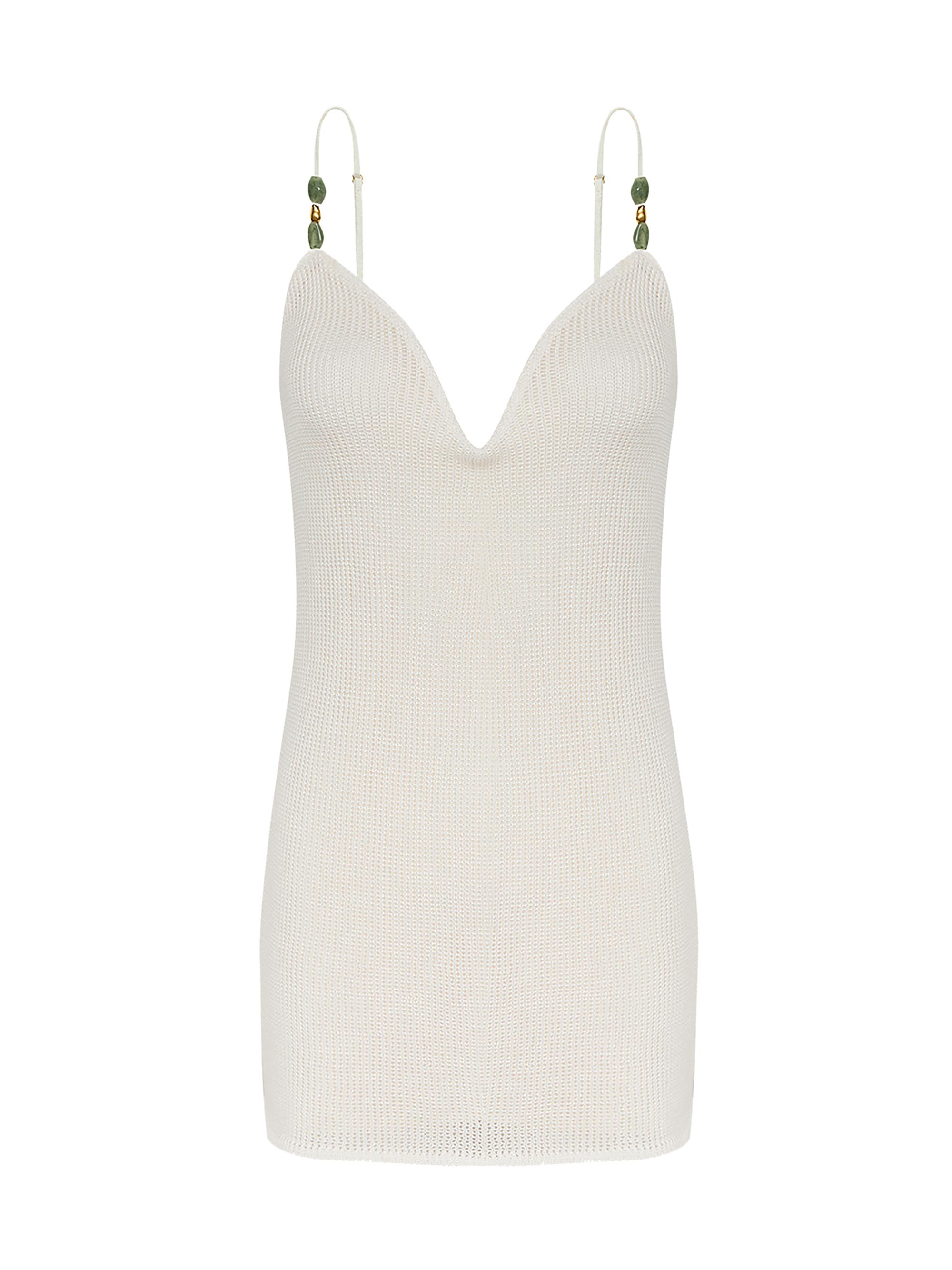 ViX by Paula Hermanny Women's Sea Wanderer Stone Knit Minidress - White