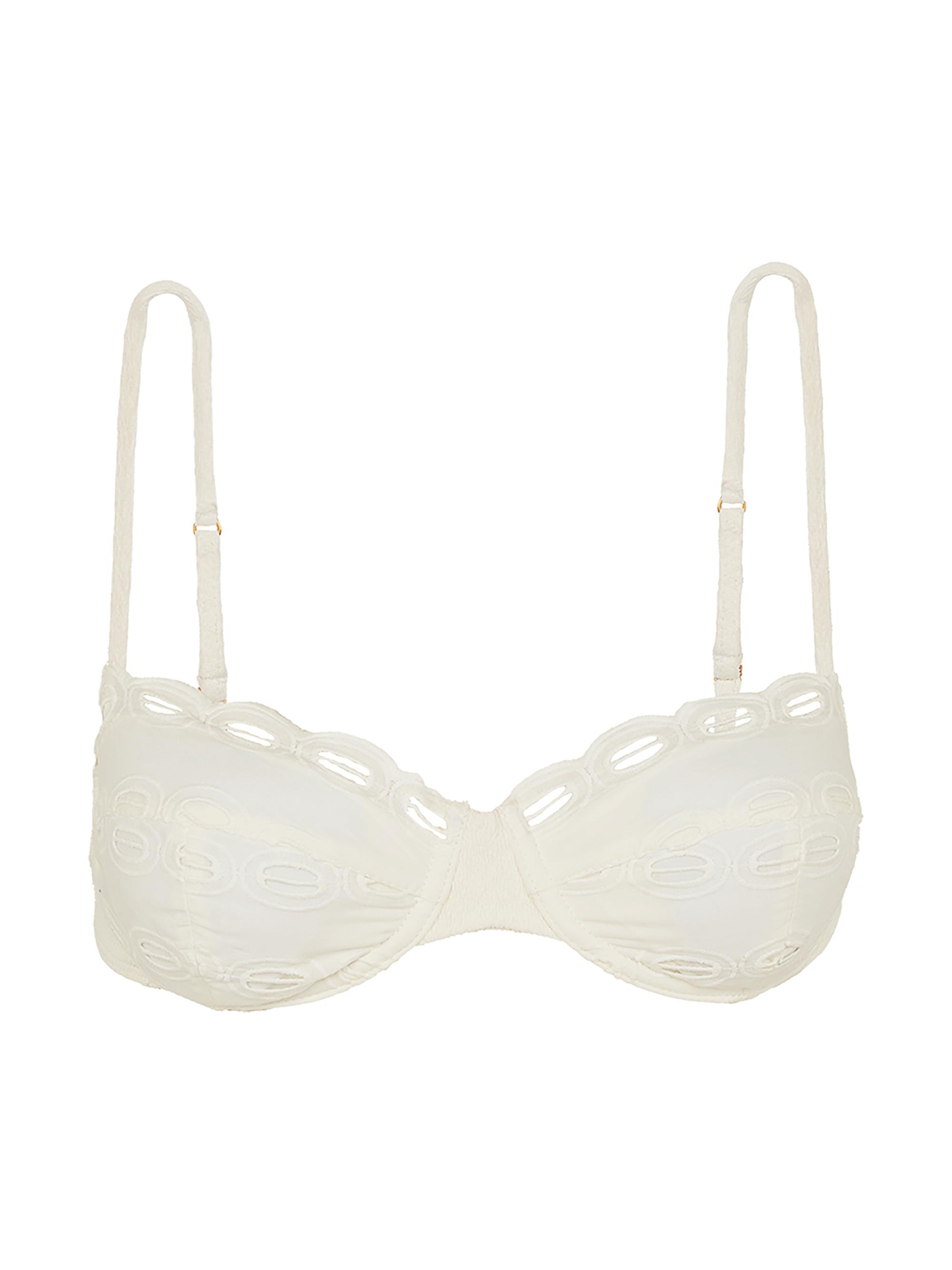 ViX by Paula Hermanny Women's Sea Wanderer Naya Nissi Eyelet Bikini Top - White