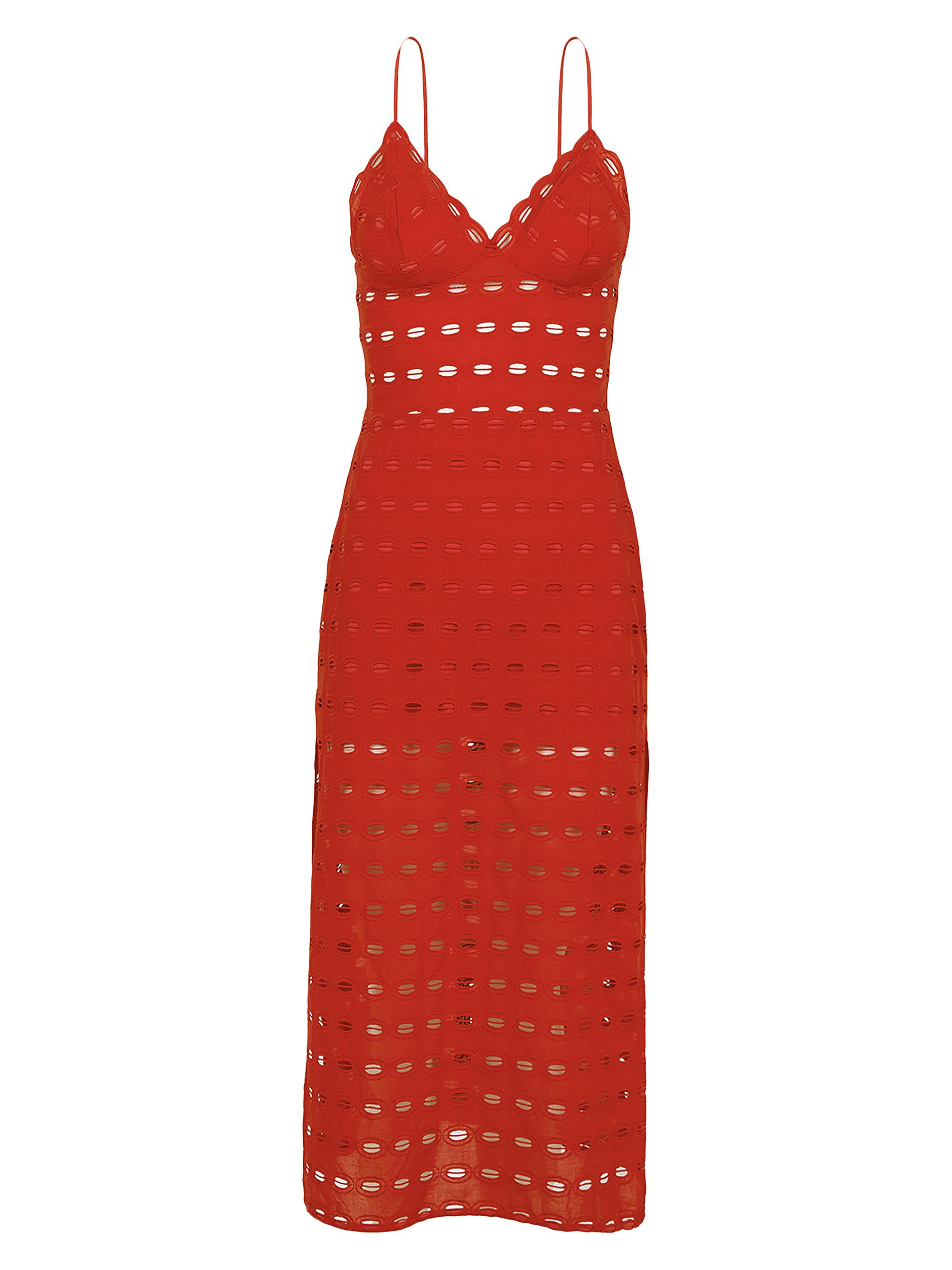 ViX by Paula Hermanny Women's Sea Wanderer Raya Midi-Dress - Red