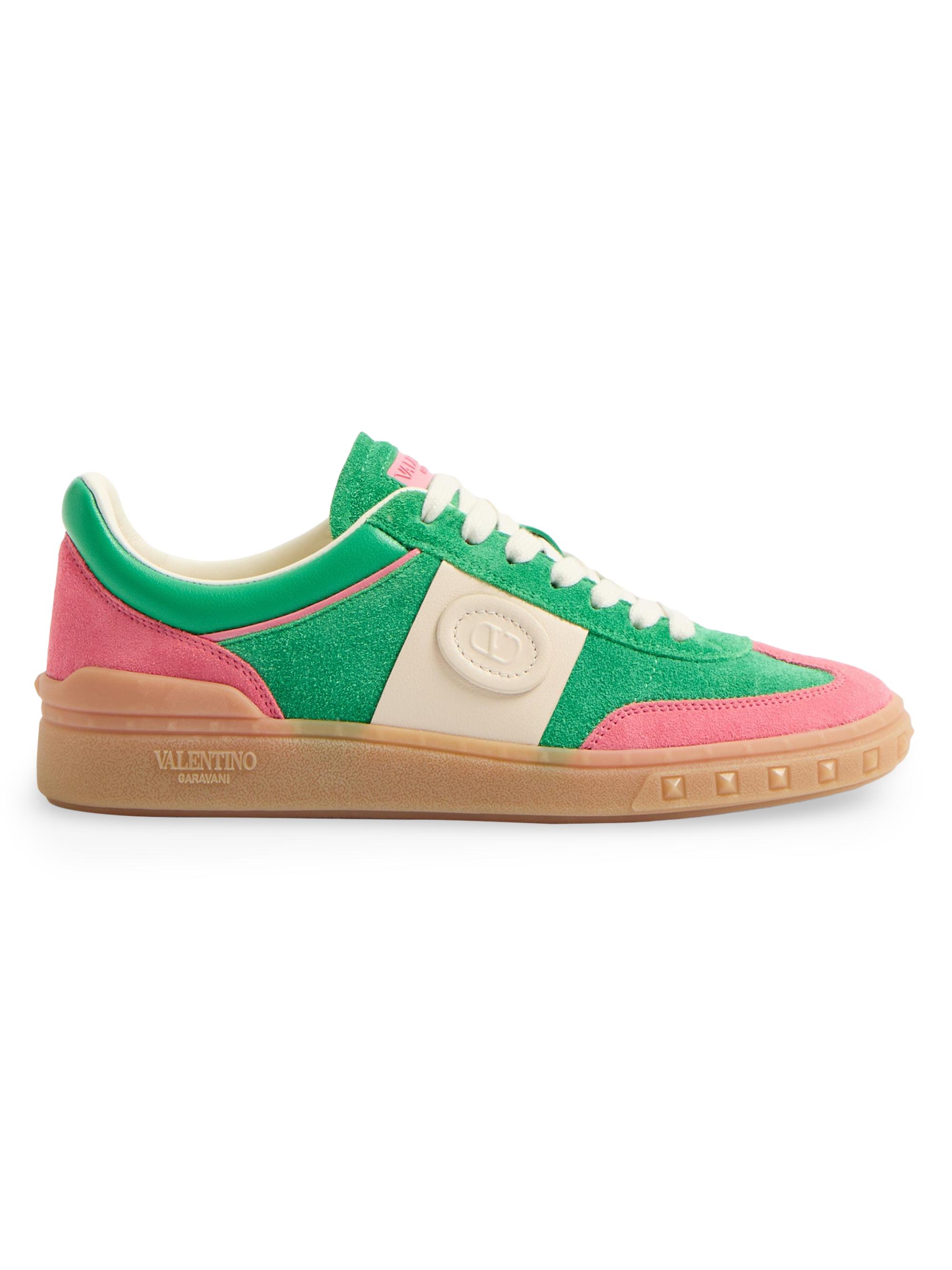 Valentino Garavani Women's Upvillage Crosta Sneakers - Sweet Pink Green Glace
