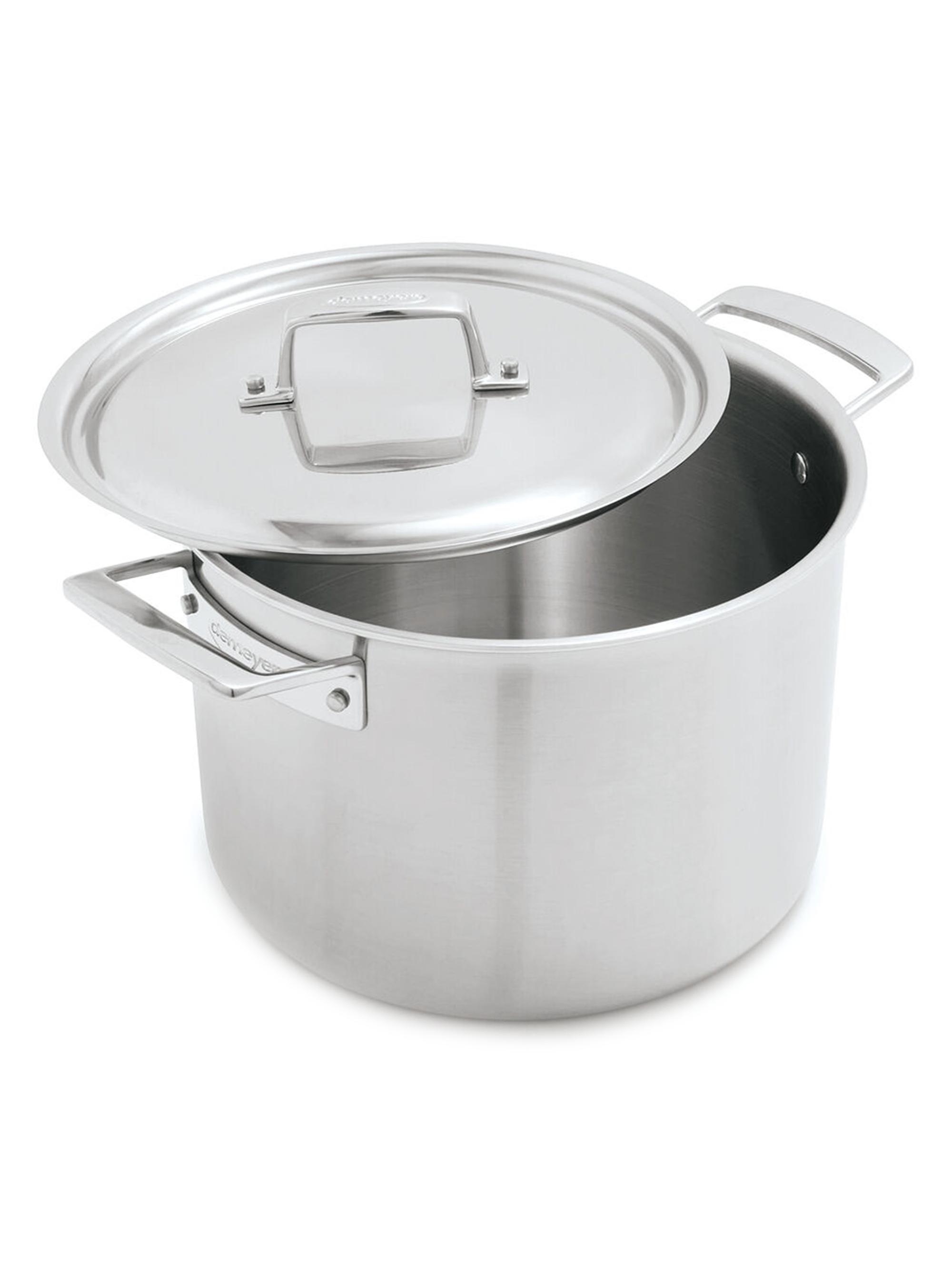 Demeyere Essential 5-Ply 8 Quart Stainless Steel Stock Pot with Lid - Stainless Steel
