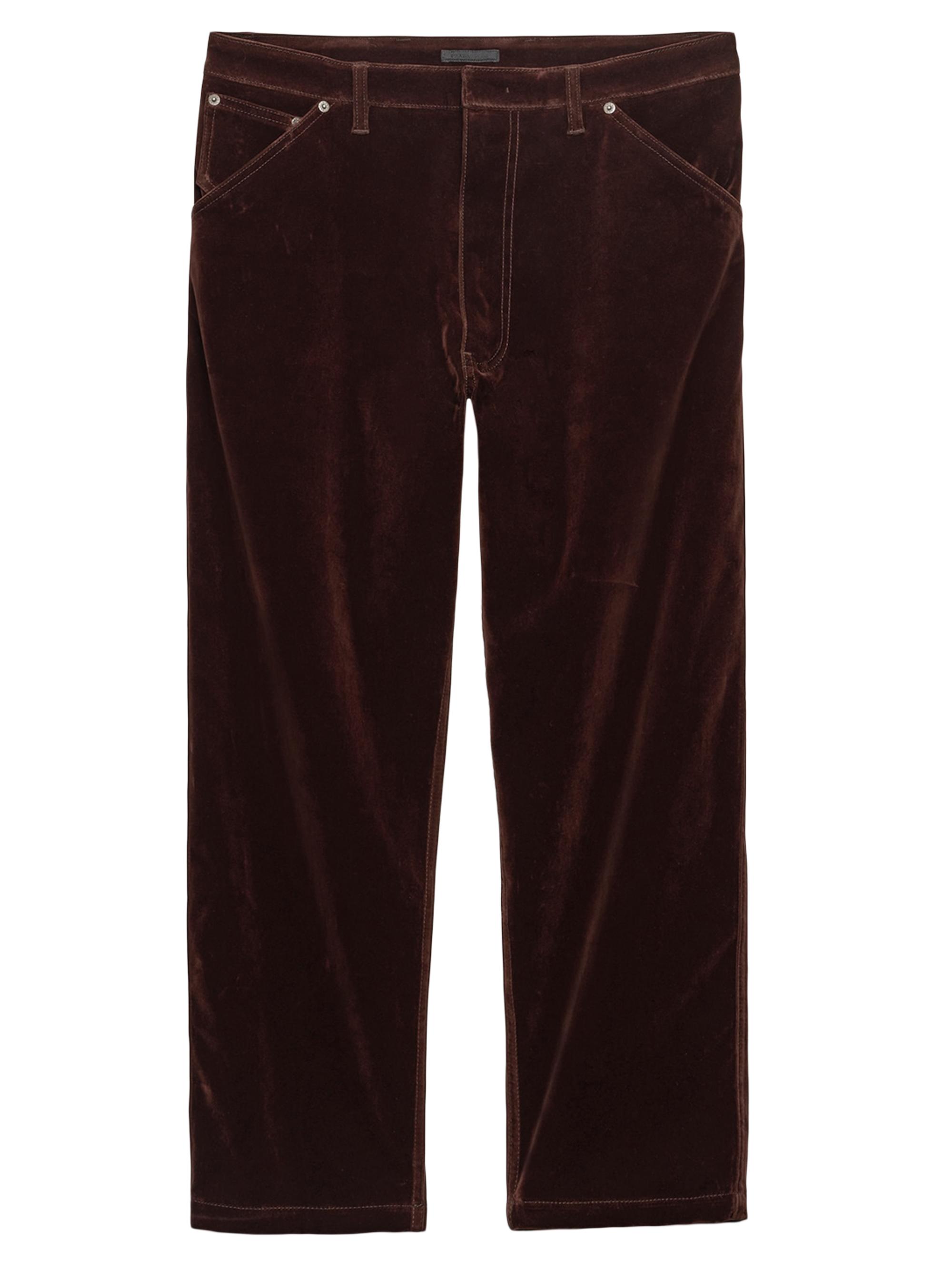 Prada Men's Velvet Denim Trousers - Brown